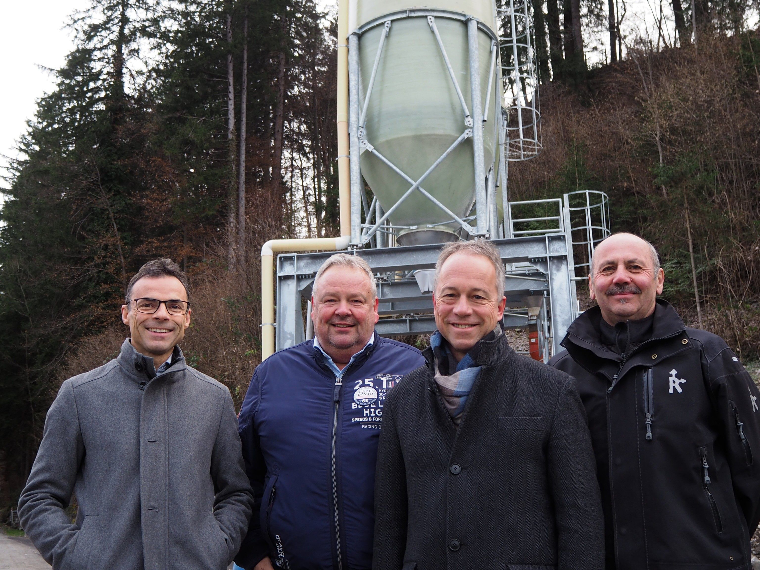 BM Kilian Tschabrun (Zwischenwasser), BM Karl Wutschitz (Sulz), BM Roman Kopf (Röthis), Bauhofleiter Martin Mathis BM Kilian Tschabrun (Zwischenwasser), BM Karl Wutschitz (Sulz), BM Roman Kopf (Röthis), Bauhofleiter Martin Mathis