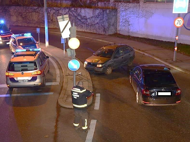 An der Unfallstelle in Wien-Brigittenau An der Unfallstelle in Wien-Brigittenau