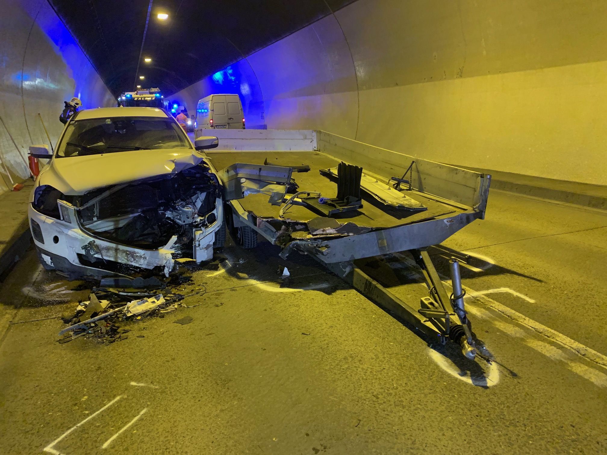 Schwerer Verkehrsunfall im Dalaaser Tunnel.