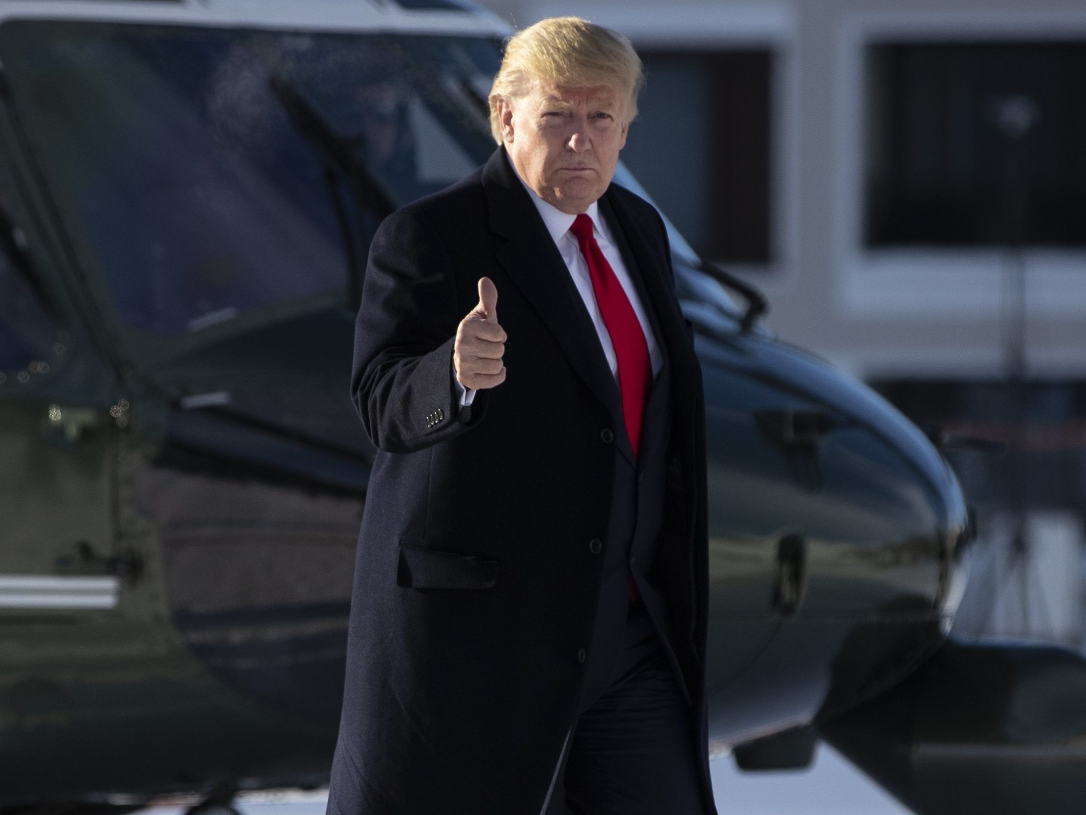 US-Präsident Trump kam am Dienstagmorgen in Davos an.