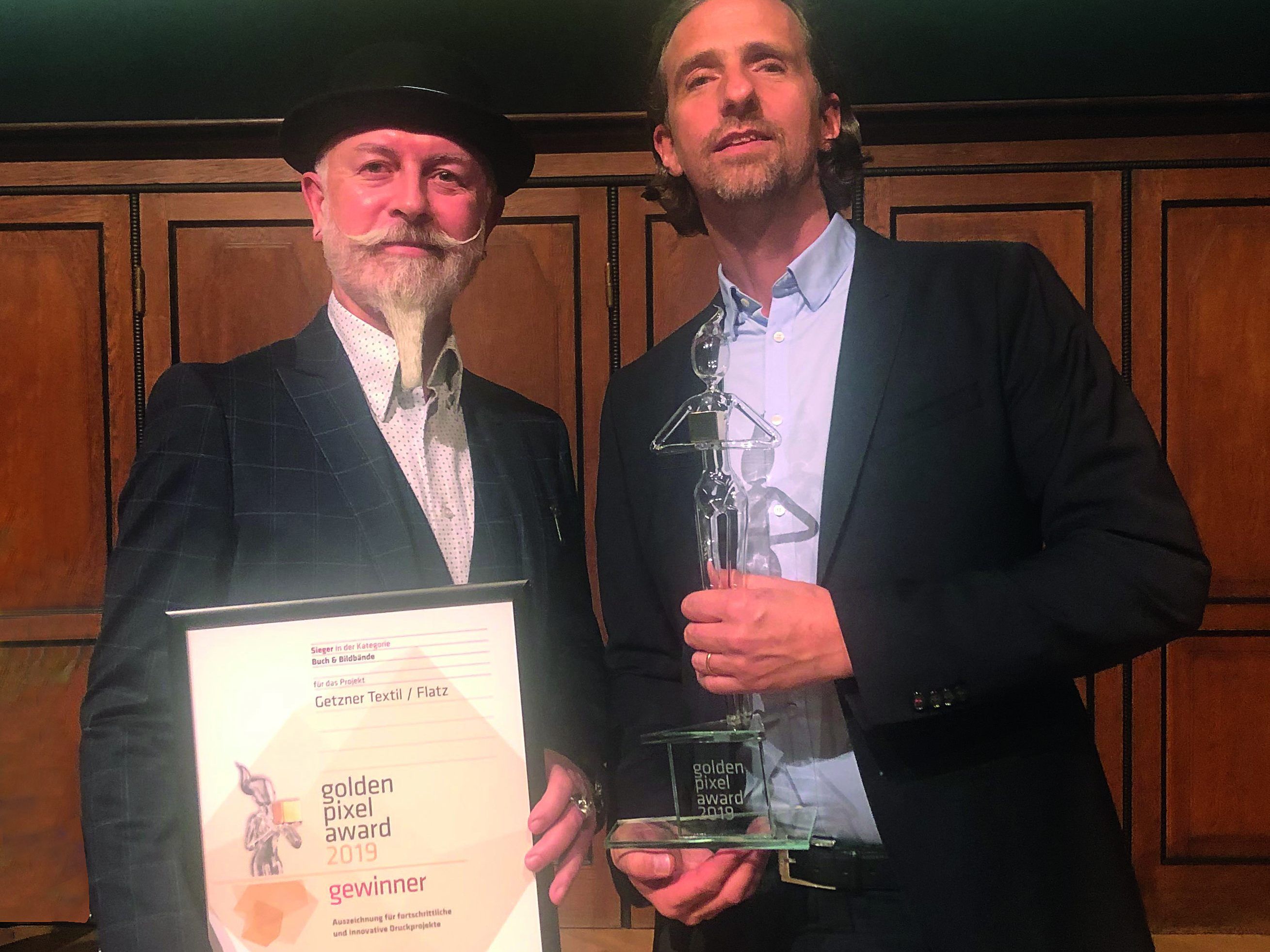 Wolfgang Burtscher, Getzner Textil, und Harry Gamper, BuLu, nahmen den Preis in Wien entgegen. Wolfgang Burtscher, Getzner Textil, und Harry Gamper, BuLu, nahmen den Preis in Wien entgegen.