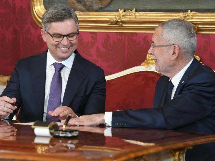 Magnus Brunner bei der heutigen Angelobung in der Wiener Hofburg Magnus Brunner bei der heutigen Angelobung in der Wiener Hofburg