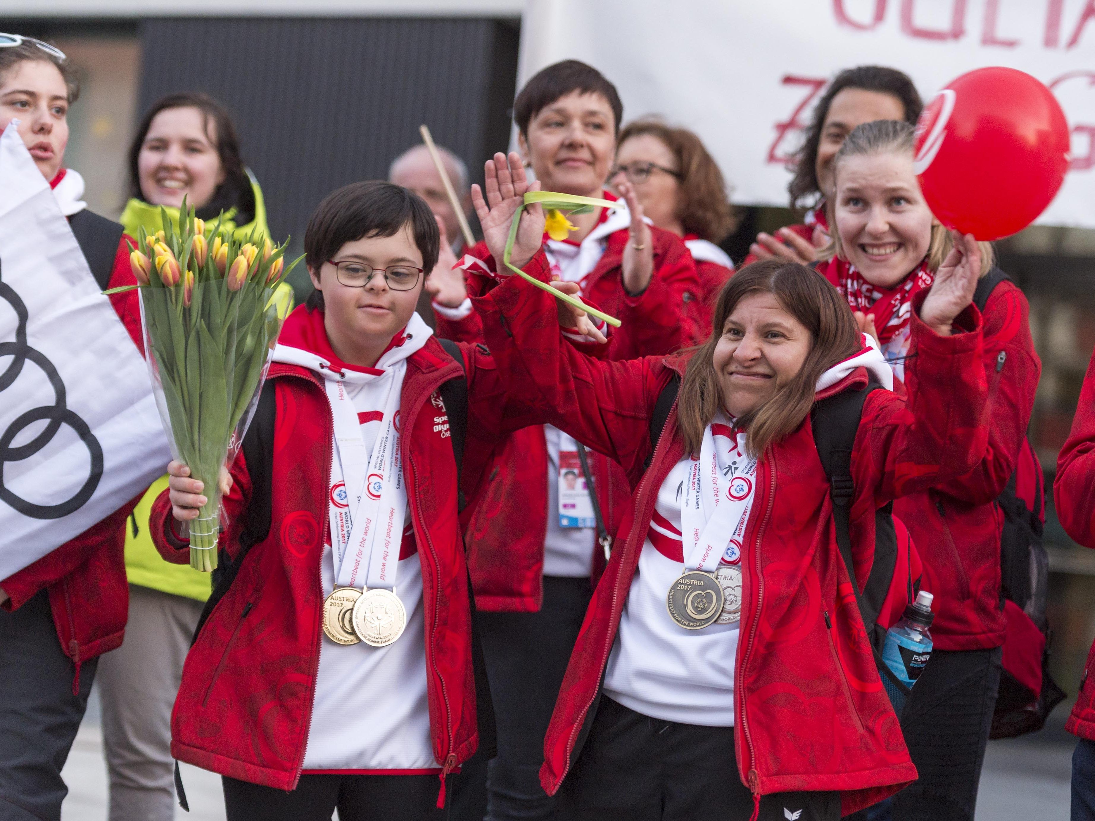 Empfang der Athleten 2018.