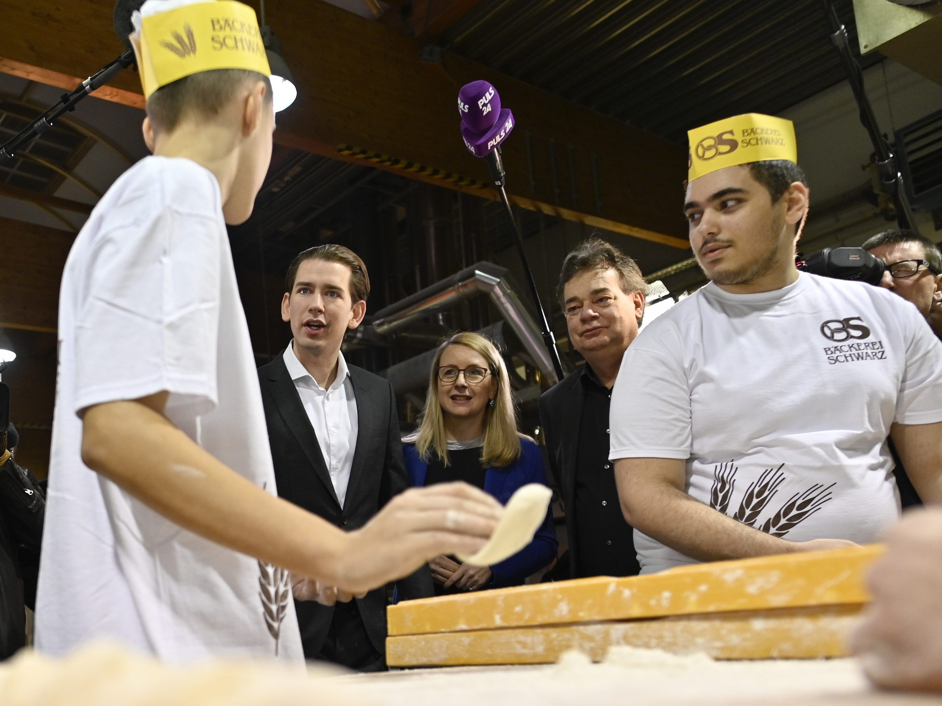 Eine Bäckerei in Wien-Liesing erhielt am Mittwoch hohen Besuch.