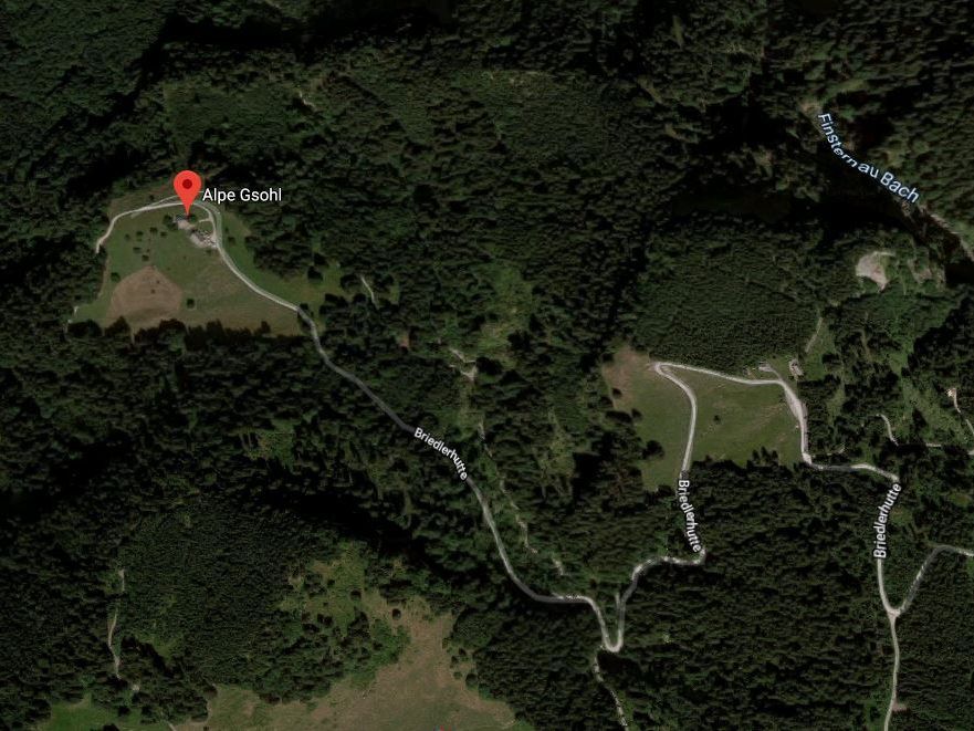 Die Wanderin wollte zur Gsohlalpe aufsteigen. Die Wanderin wollte zur Gsohlalpe aufsteigen.