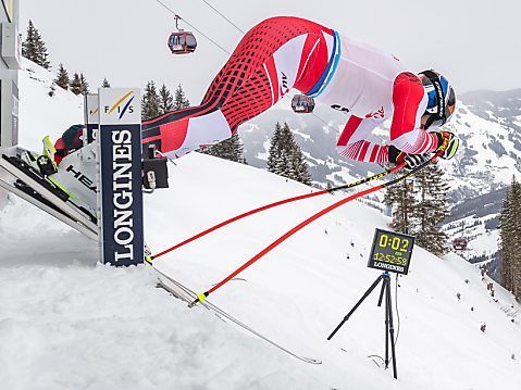 Matthias mayer beim ersten Training in Saalbach