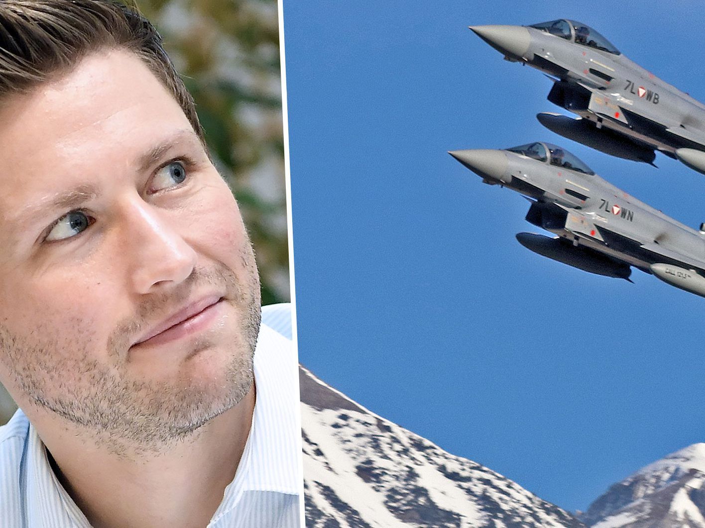 Die Grünen, im Bild Sicherheitssprecher David Stögmüller, wollen die Eurofighter abschaffen. Die Grünen, im Bild Sicherheitssprecher David Stögmüller, wollen die Eurofighter abschaffen.
