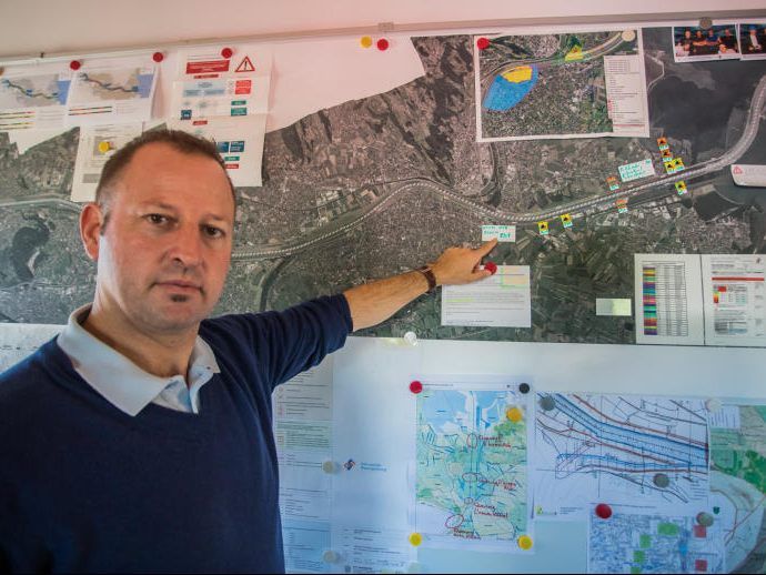 Szenarien eines Hochwassers in Lustenau mit Rheinbauleiter Mathias Speckle