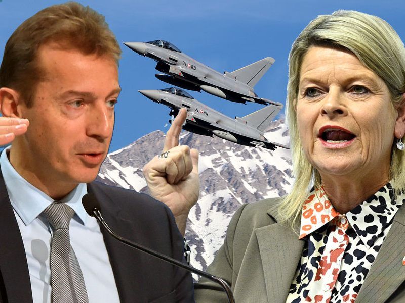 Airubs-Chef Guillaume Faury und Verteidiungsministerin Tanner Airubs-Chef Guillaume Faury und Verteidiungsministerin Tanner