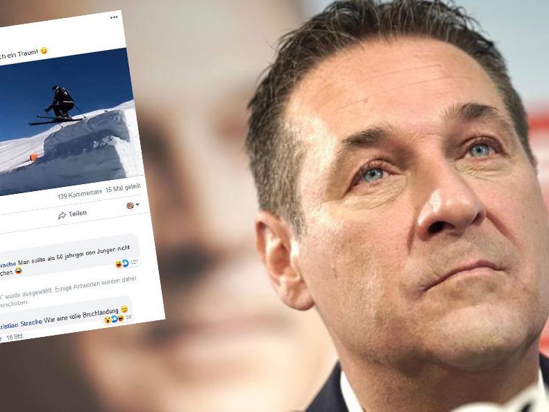 Strache stürzte beim Skifahren