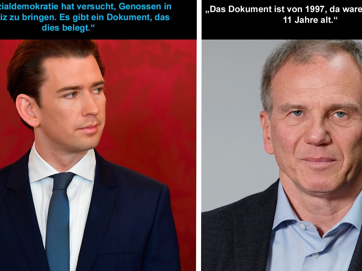 Sebastian Kurz und Armin Wolf im Interview