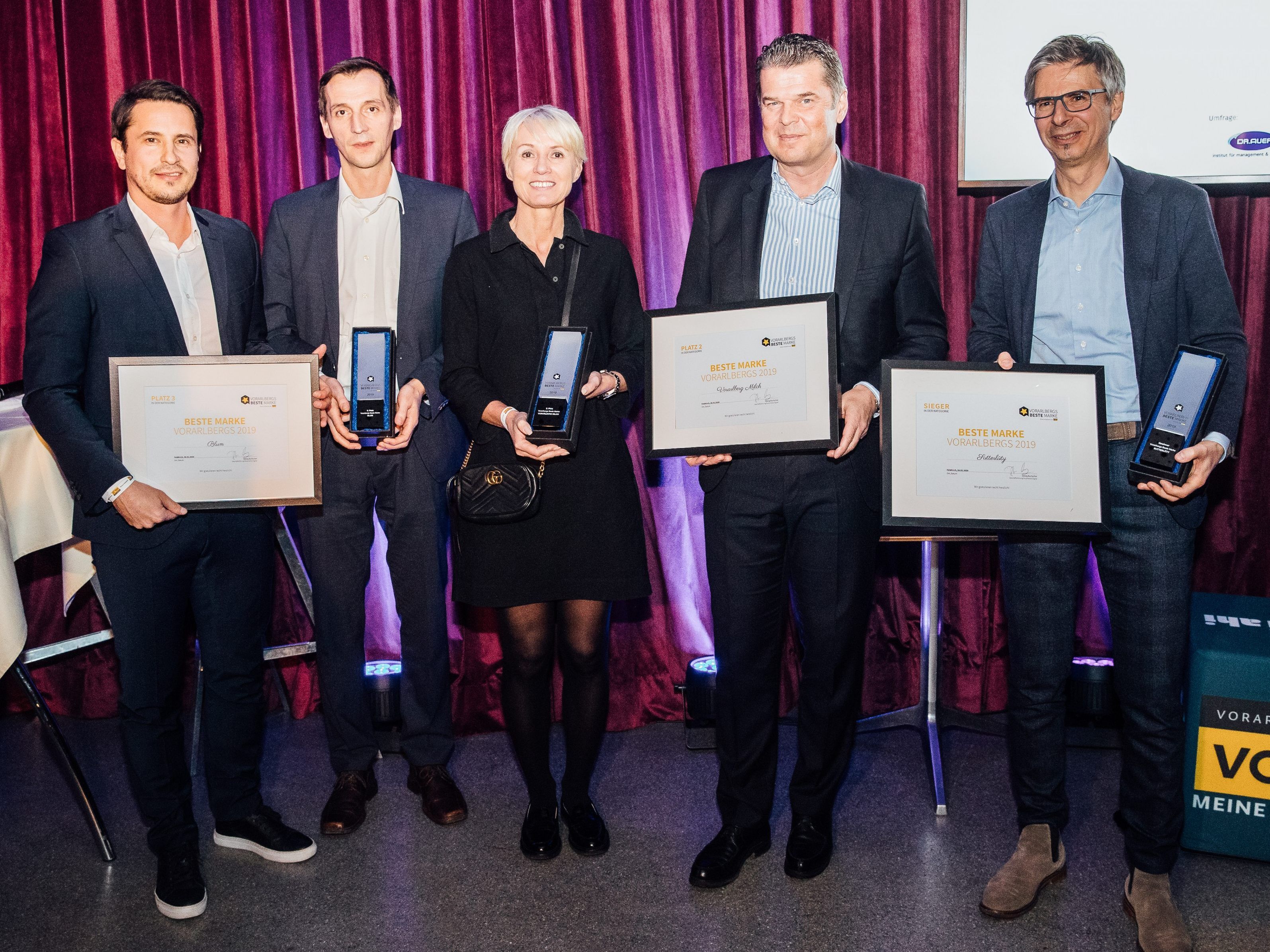 Das sind die Gewinner: Vorarlbergs beste Marken 2019. Das sind die Gewinner: Vorarlbergs beste Marken 2019.