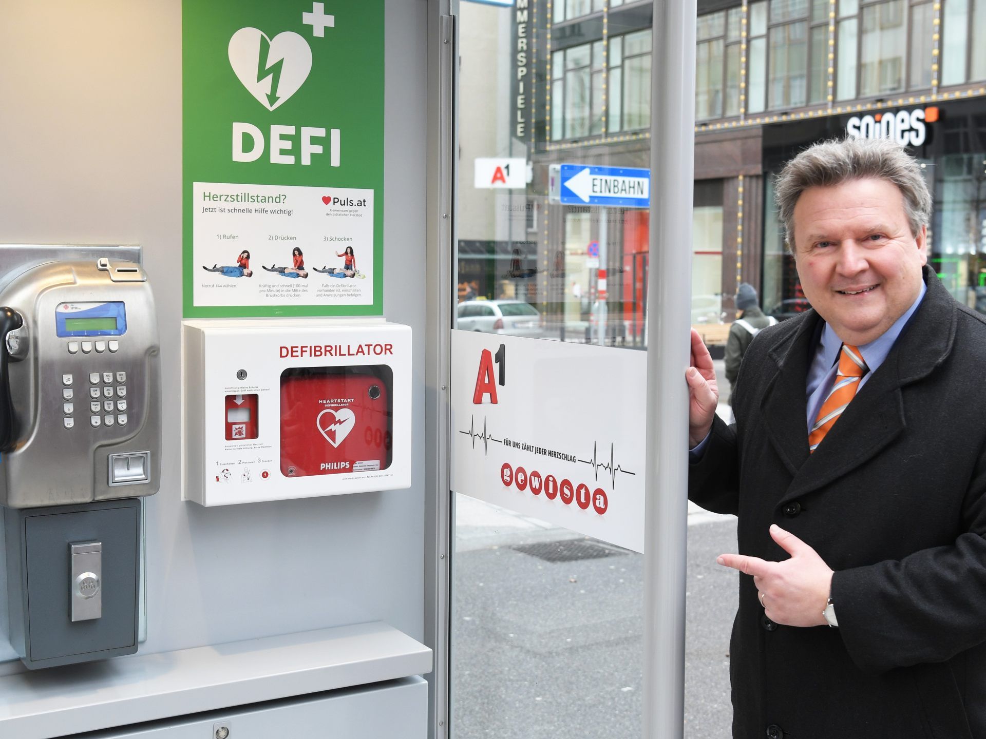 Defi Erste Telefonzelle in Wien, die Leben retten kann Vienna Online
