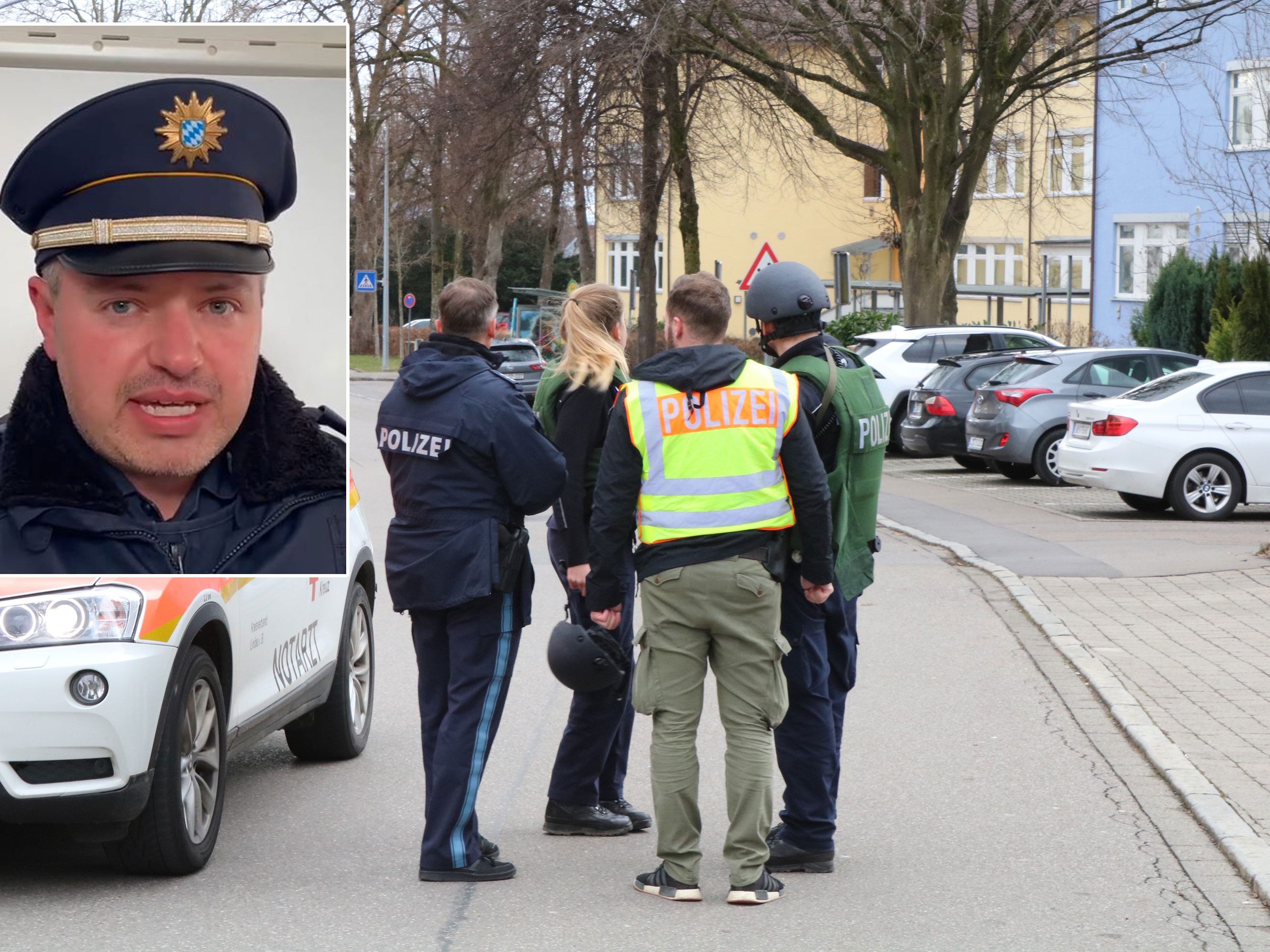 Polizeisprecher Dominik Geißler berichtet vom Einsatz.