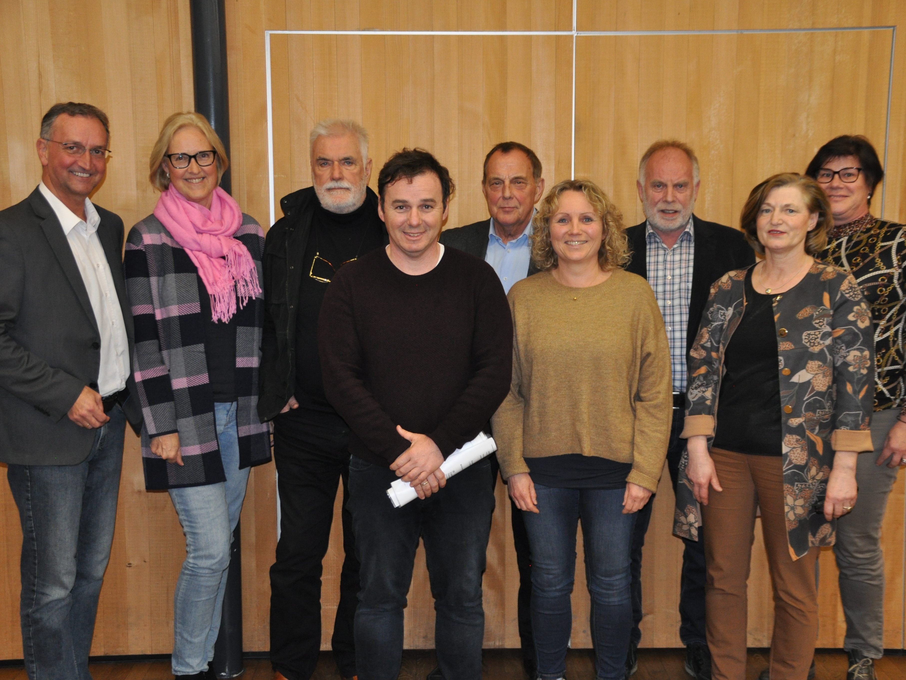Bild v.li.:BM Dieter Lauermann, Angelika Baumann, Hans Bösch, Martin Mittermair, Dr.Hubert Zerlauth, Angelika Schanung, Wolfgang Rothmund, Mag Angela Jäger, Ilse Dünser