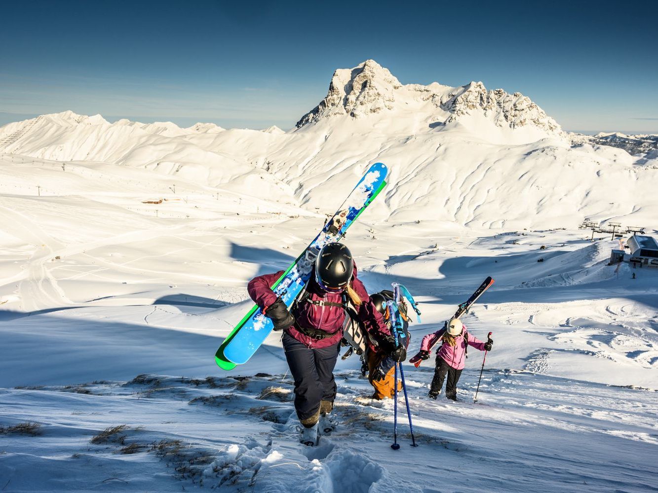 Pulverschnee und Sonnenschein bescherten den Freeridern Traumbedingungen