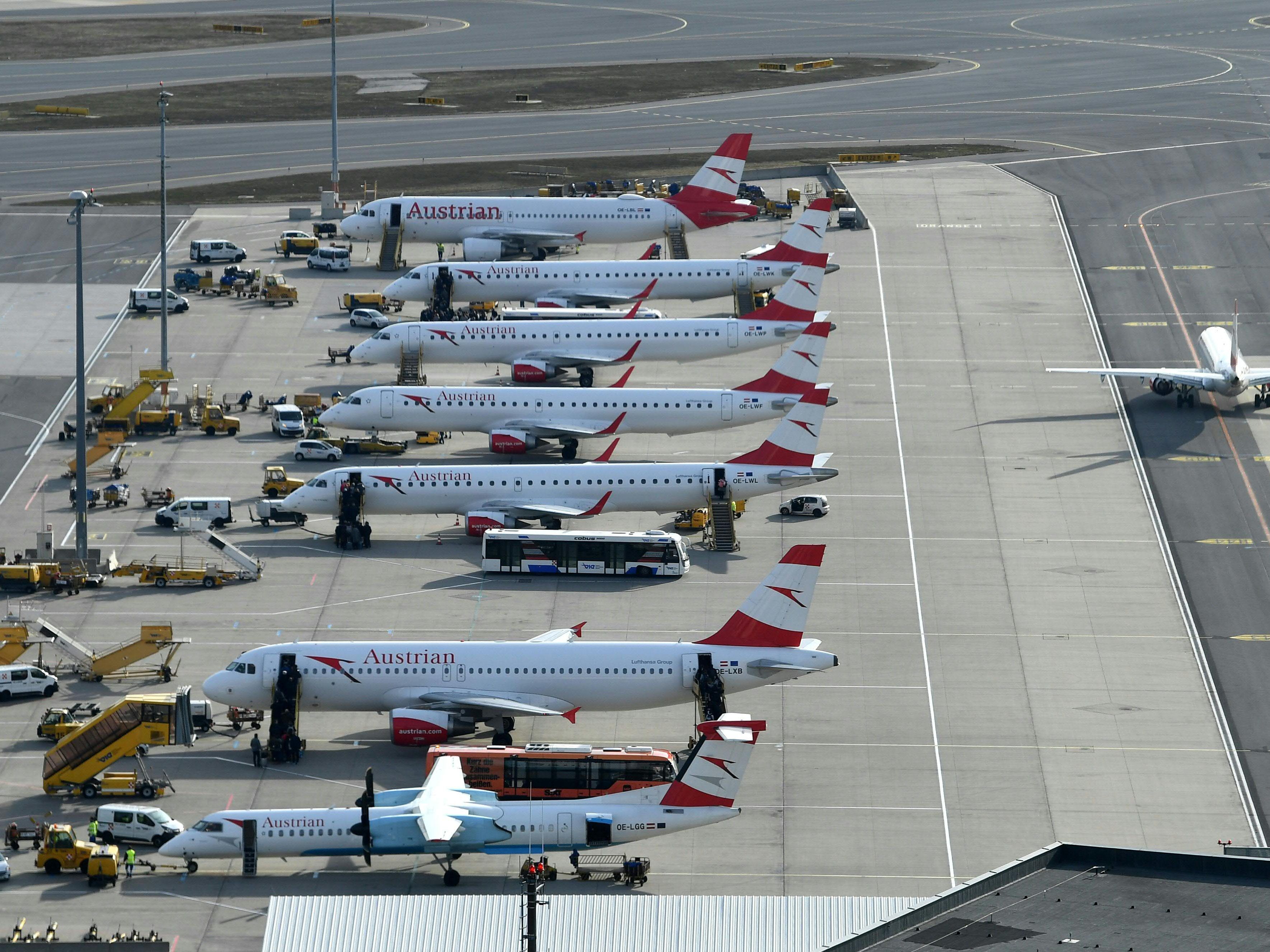 Der Flugverkehr in Österreich wird weitgehend eingestellt.