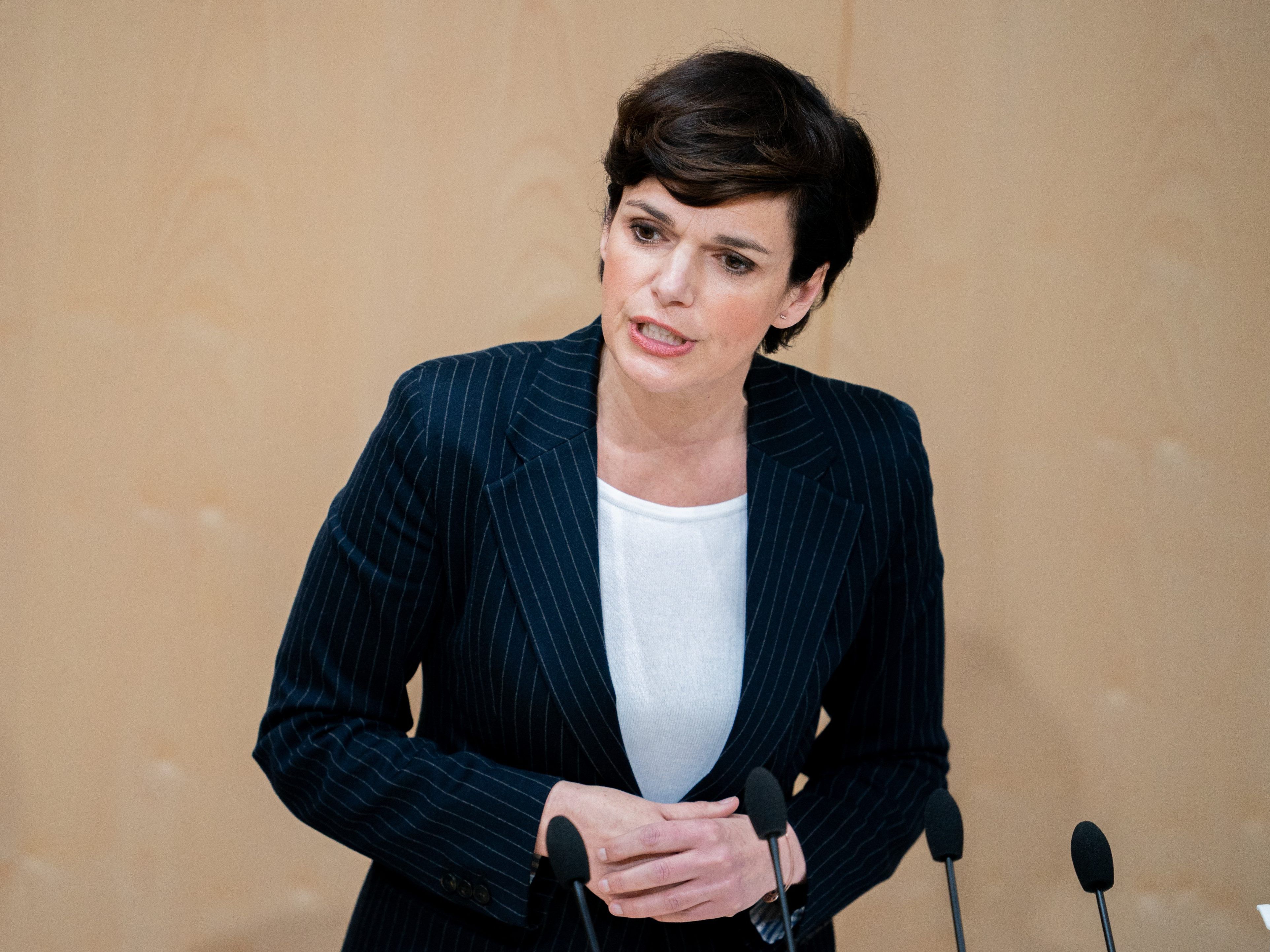 Rendi-Wagner fordert flächendeckende Tests. Rendi-Wagner fordert flächendeckende Tests.