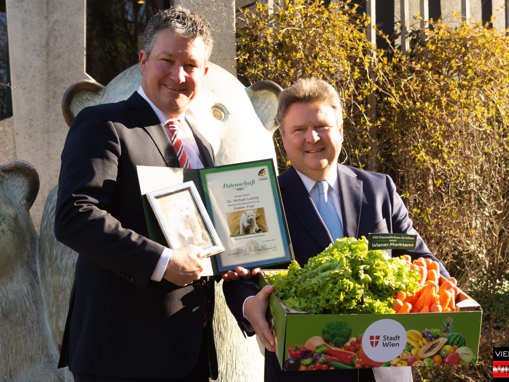 BM M. Ludwig übernimmt Tierpatenschaft für Finja -TG Schönbrunn - 02.03.2020
