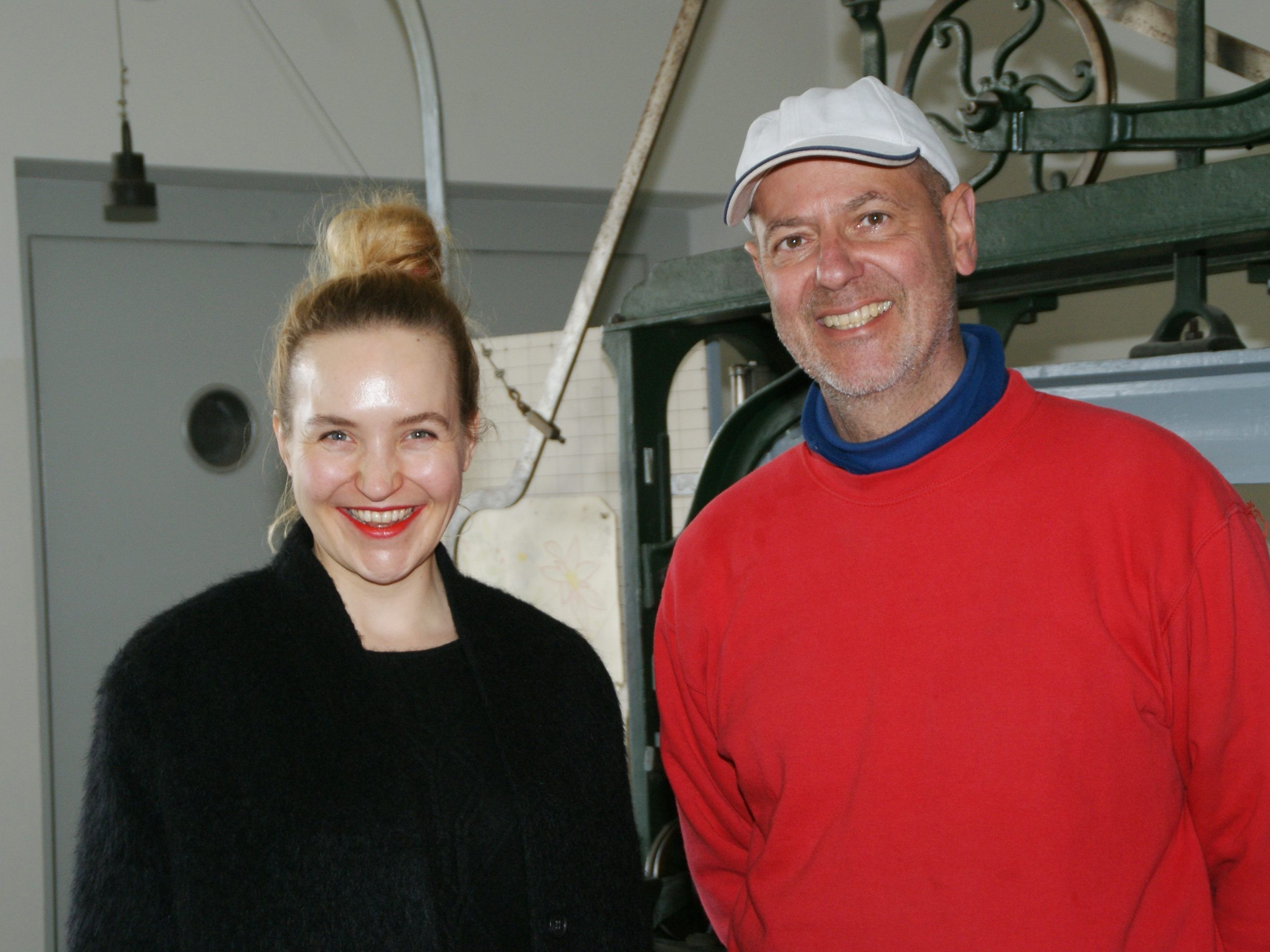 Daniela Fetz und Gernot Grabher, der die Räume zur Verfügung stellt