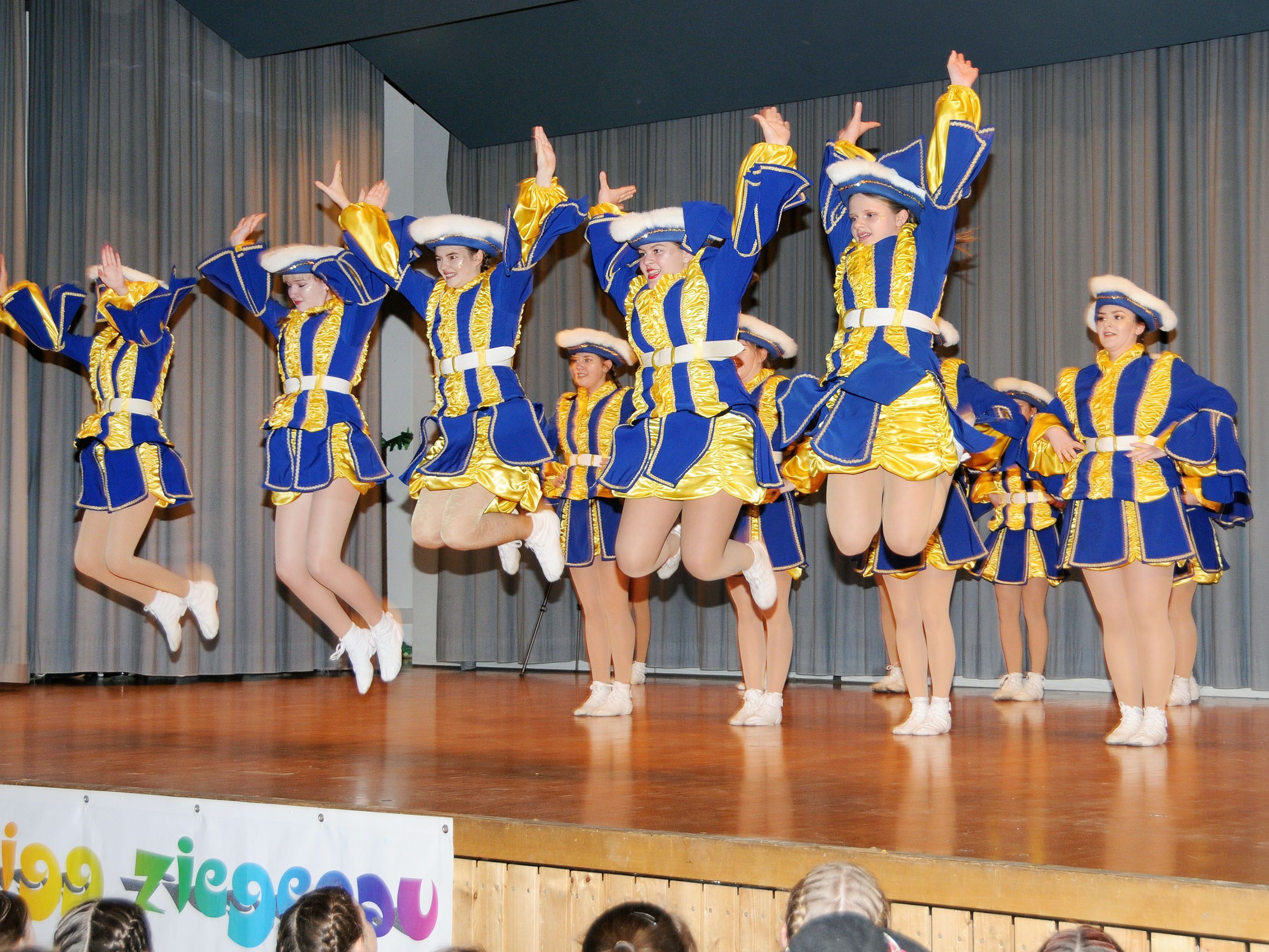 Die Hardar Mufängar Garde bei der Gardegala in der Rheinblickhalle Gaißau.