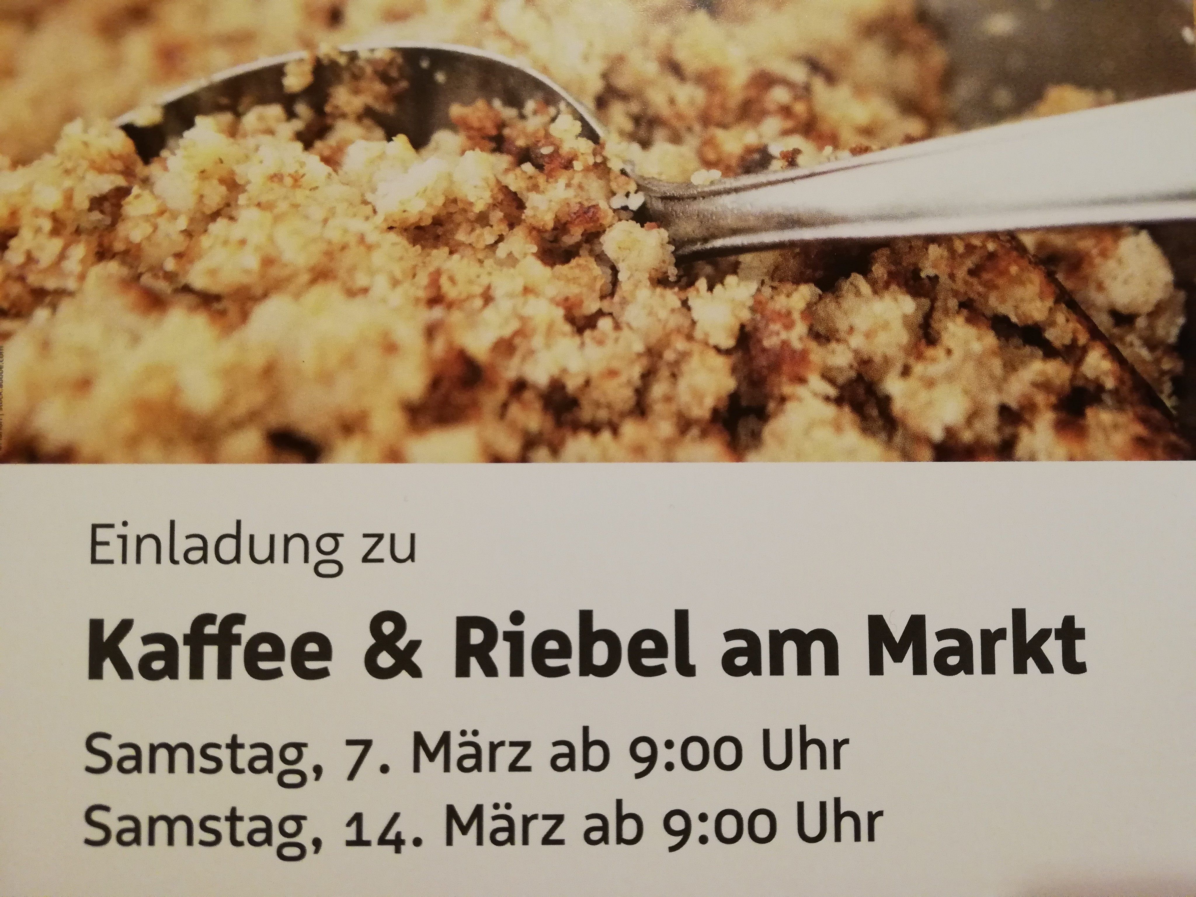 Riebel und Kaffee am Markt