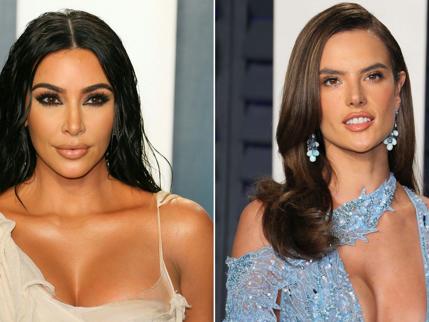 Auch Kim Kardashian und Alessandra Ambrosio verzichten zu Hause auf Make-up.