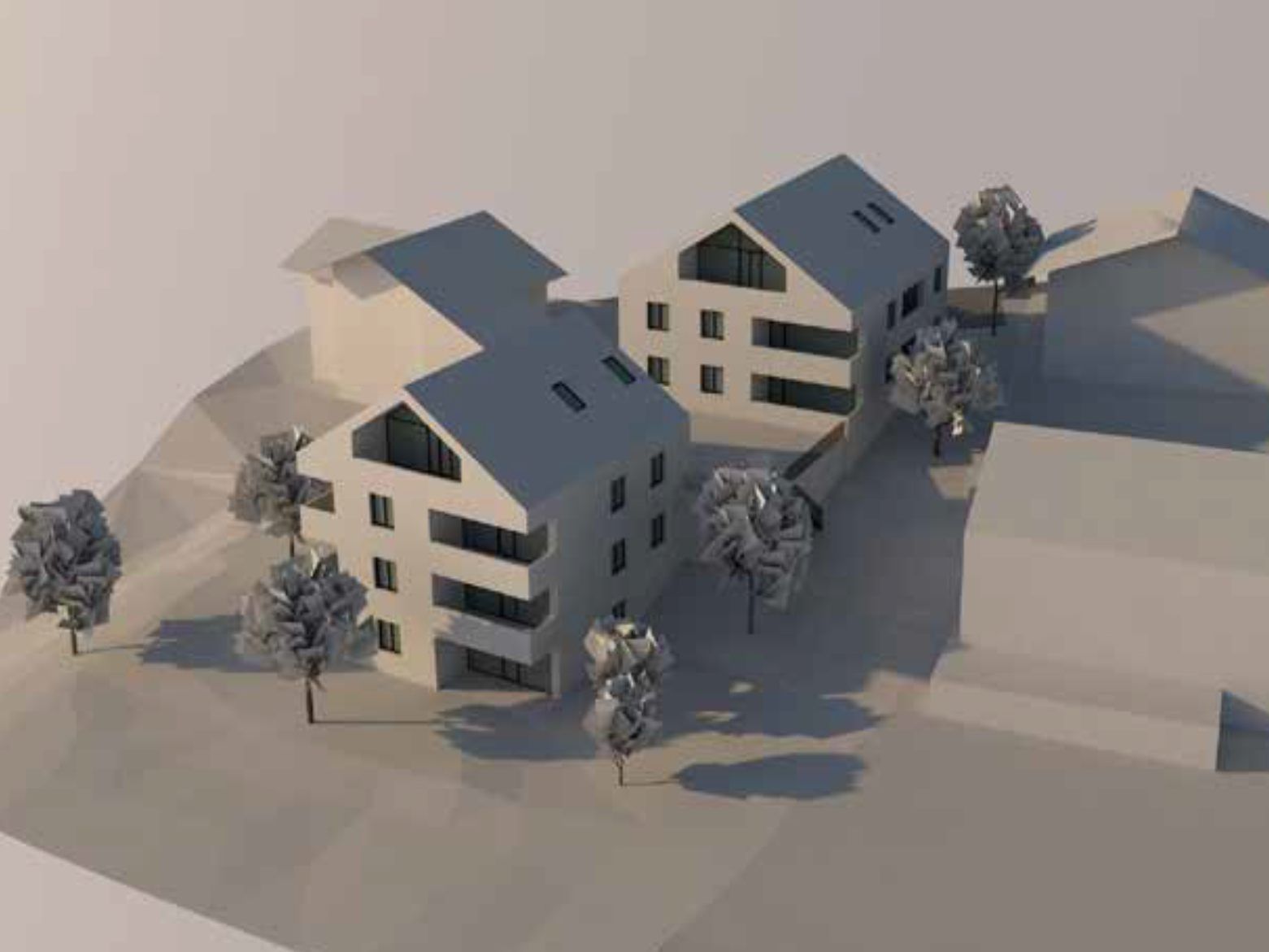 Grafik von der neuen Wohnanlage an der Unterkirchdorfstraße Grafik von der neuen Wohnanlage an der Unterkirchdorfstraße