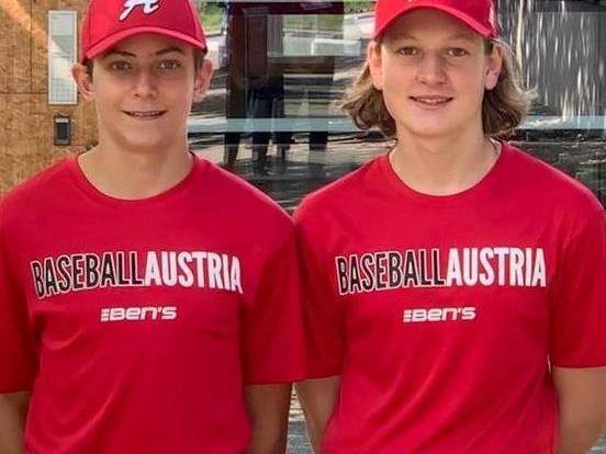 Lukas Pichler und Maximilian Luger sind froh, dass sie ihre Leidenschaft für Baseball und die Schule gut in Einklang bringen können.