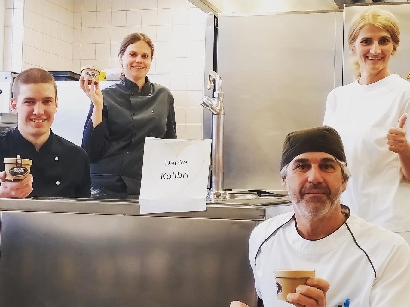 Die Küchencrew des Altersheims Wolfurt freute sich über den Besuch von