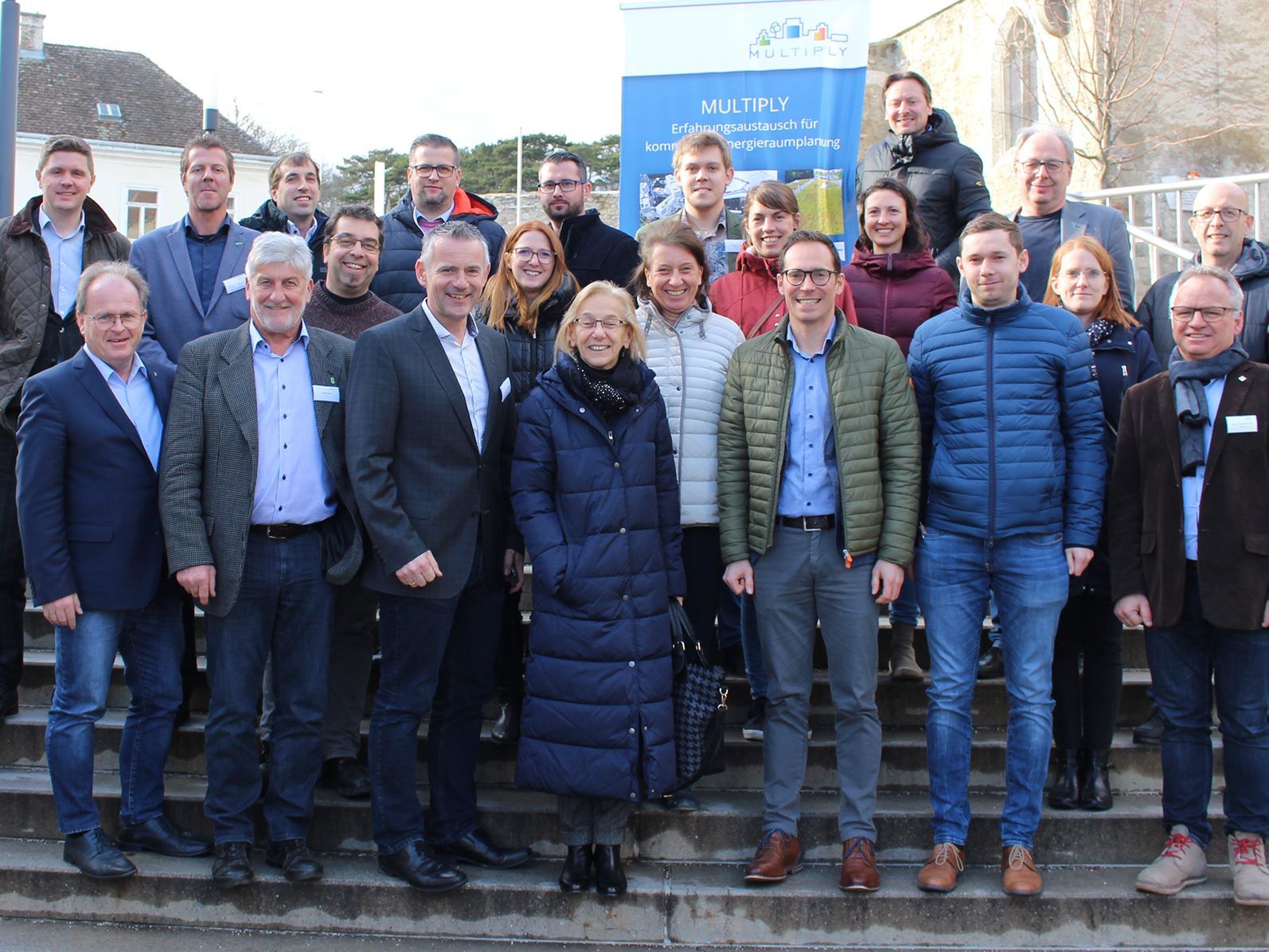 Die VertreterInnen der teilnehmenden Gemeinden des EU-Projekts Multiply beim ersten Erfahrungsaustausch-Treffen in Perchtoldsdorf