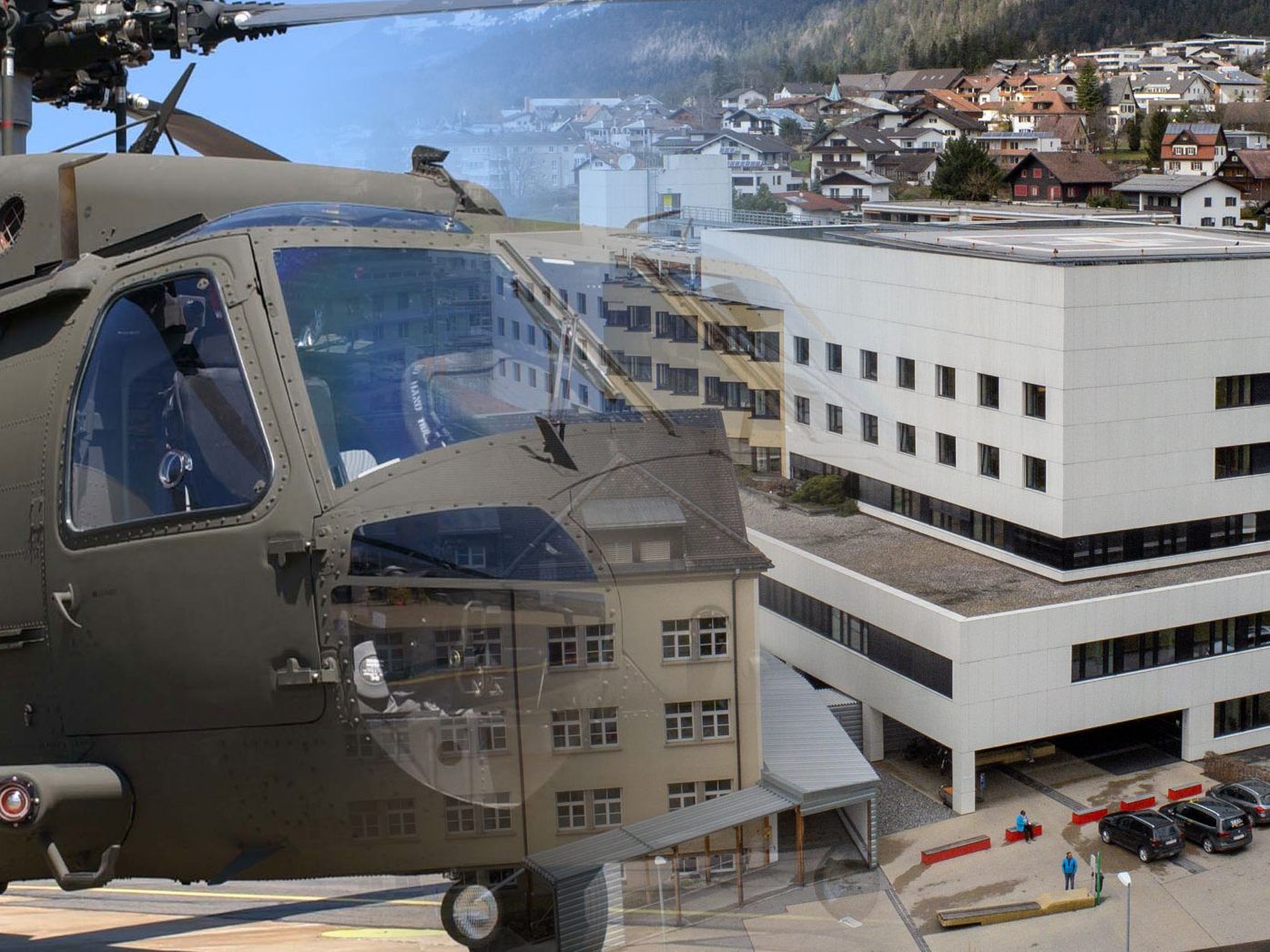 Der S-70 "Black Hawk" transportierte das Ärzteteam von Wien nach Bludenz und wieder zurück.