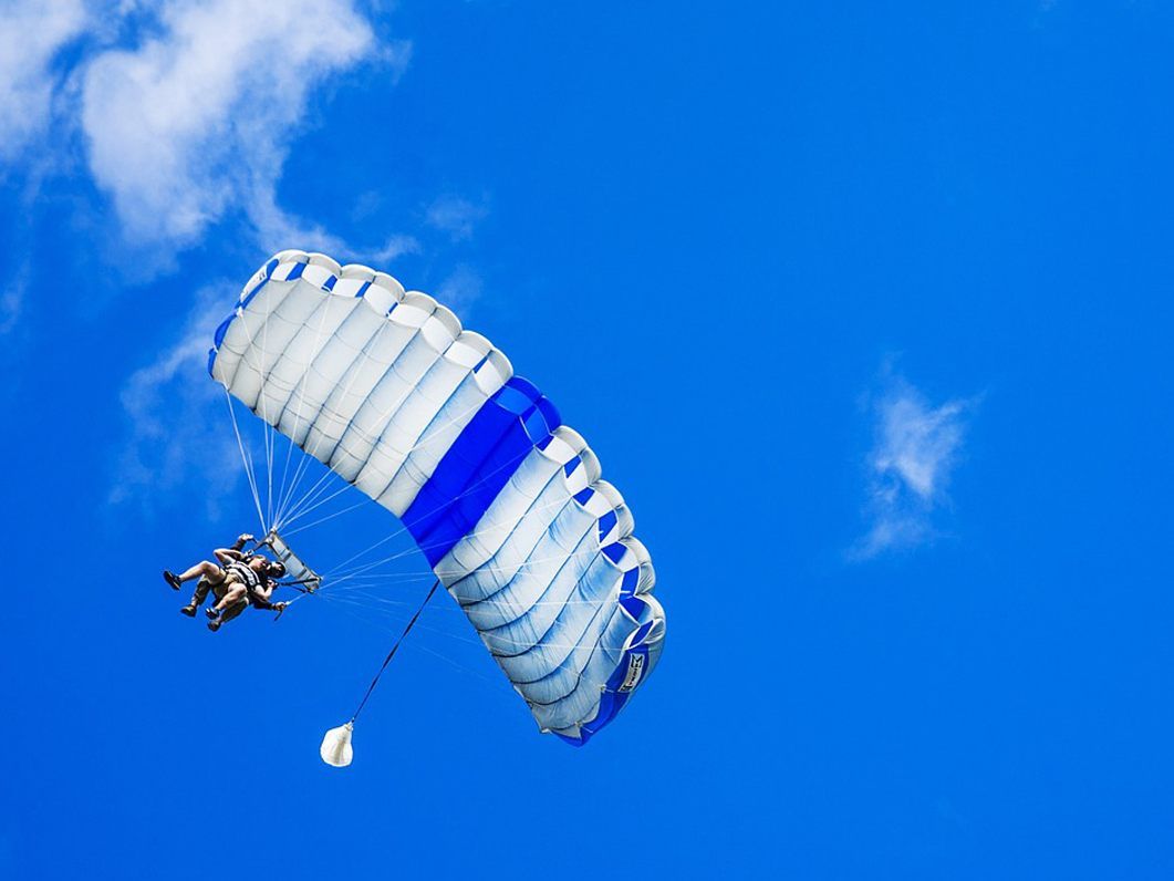 Das Momentum Flight Team aus den USA übte komplexe Synchronflüge.