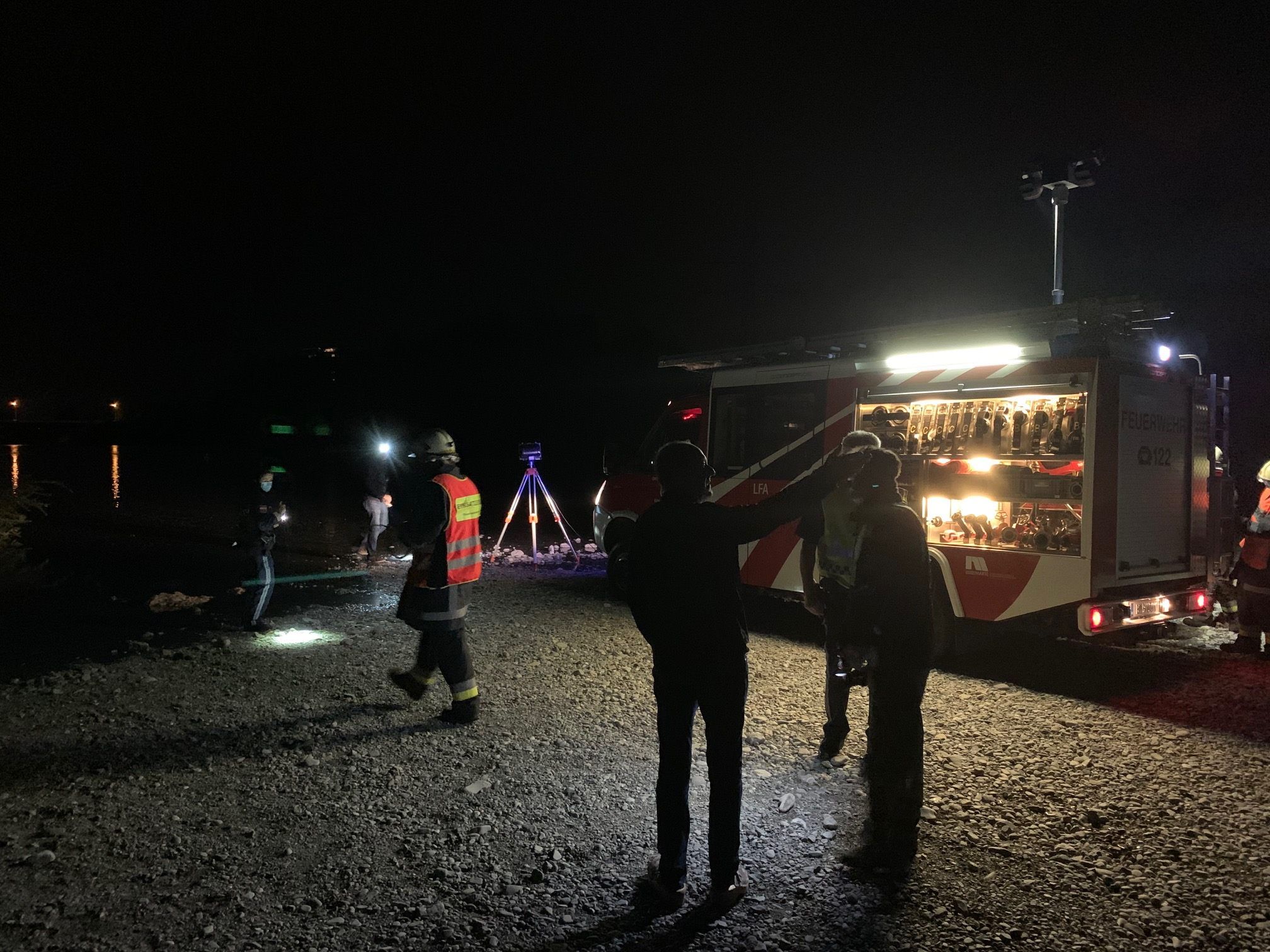 Der Pkw war nicht mehr auffindbar, als die Rettungskräfte eintrafen.