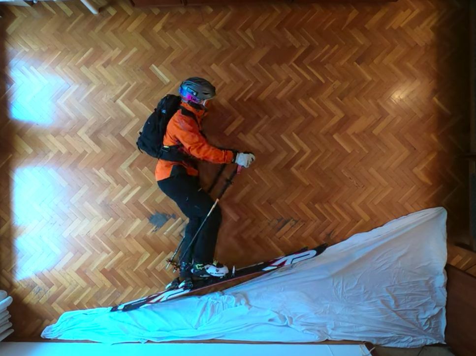 Skiabenteuer im Wohnzimmer.