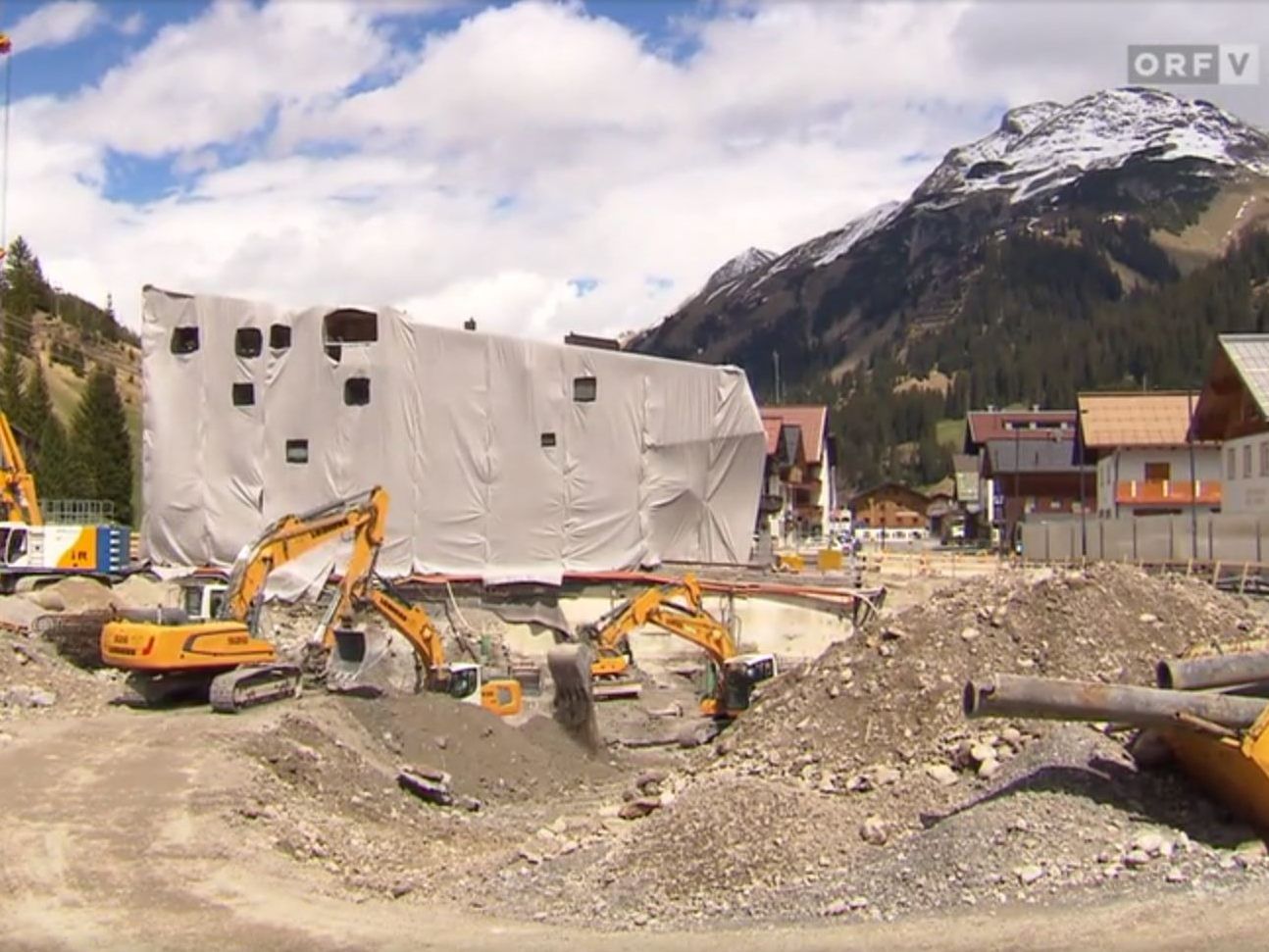 Baustelle Gemeindezentrum Lech.