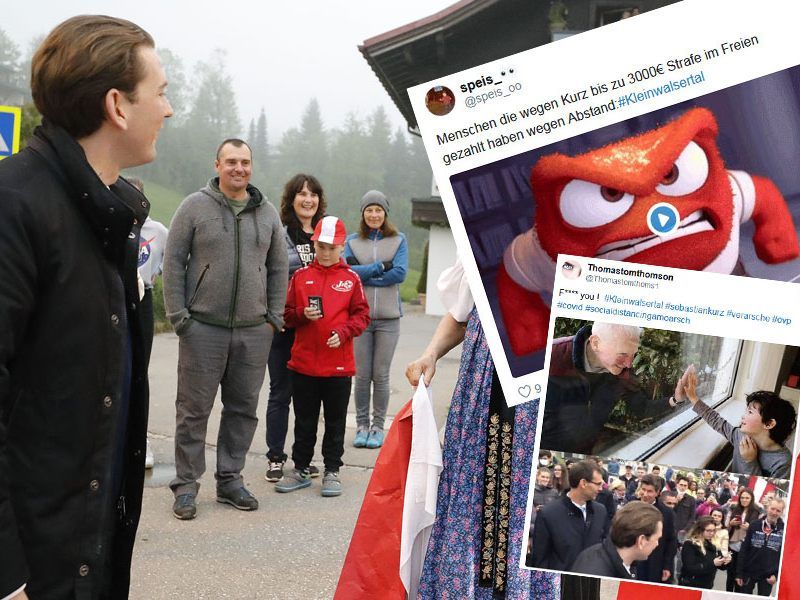 Bundeskanzler Sebastian Kurz (ÖVP) am Mittwoch, 13. Mai 2020, anlässlich eines Treffens zur Grenzsituation in Mittelberg. - FOTO: APA/BUNDESKANZLERAMT/DRAGAN TATIC