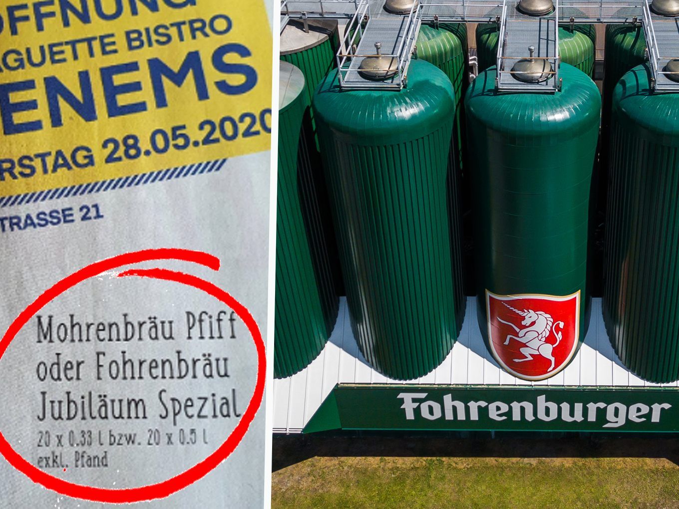 Aus "Fohrenburger" wurde im Prospekt "Fohrenbräu". Aus "Fohrenburger" wurde im Prospekt "Fohrenbräu".
