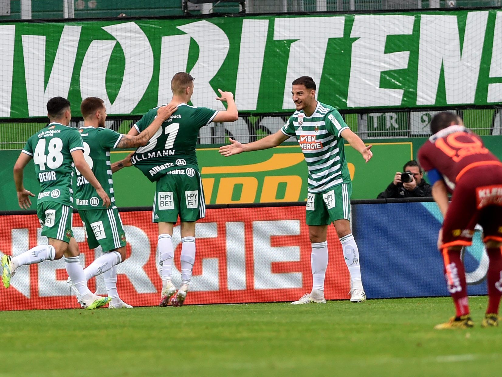 Rapid Wien gewann mit 2:1 gegen den WC.