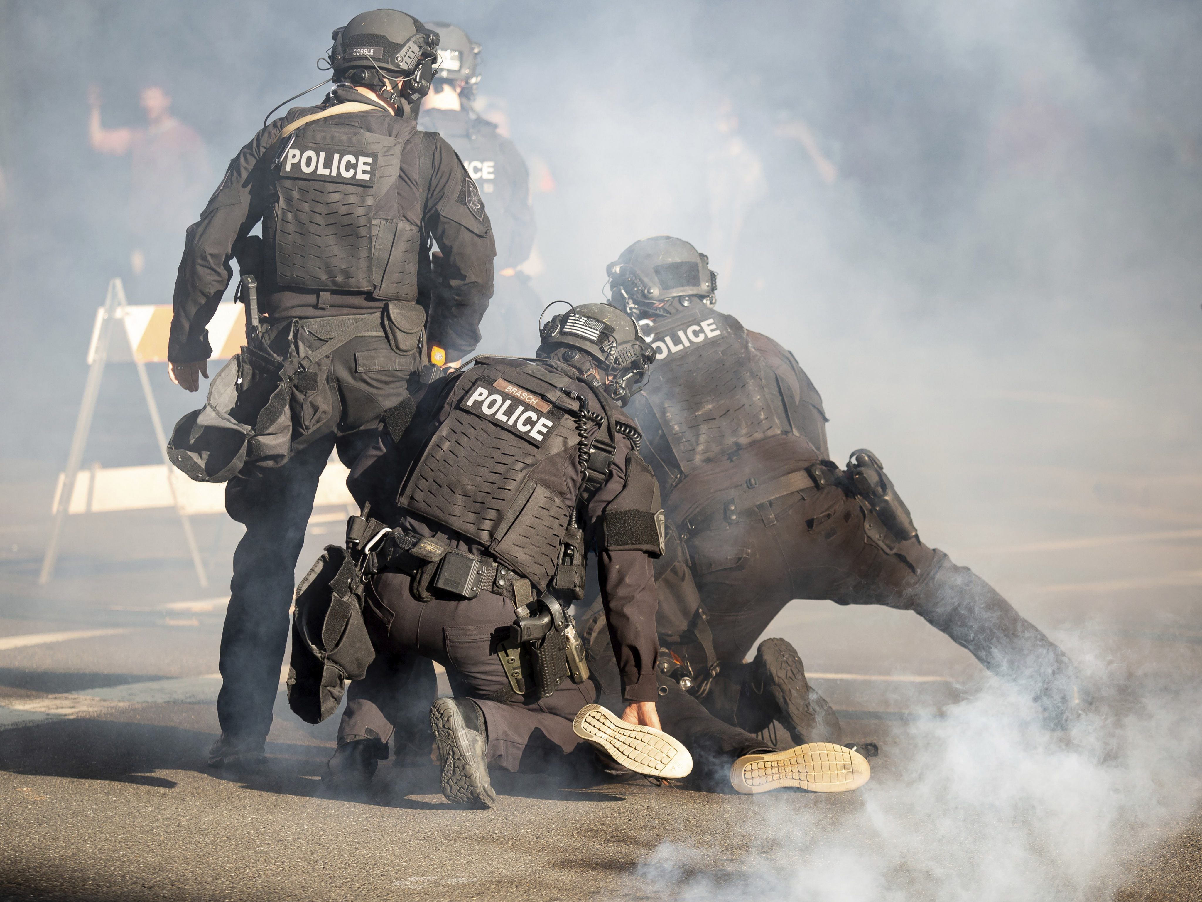 Die Proteste in den USA gehen weiter. Die Proteste in den USA gehen weiter.