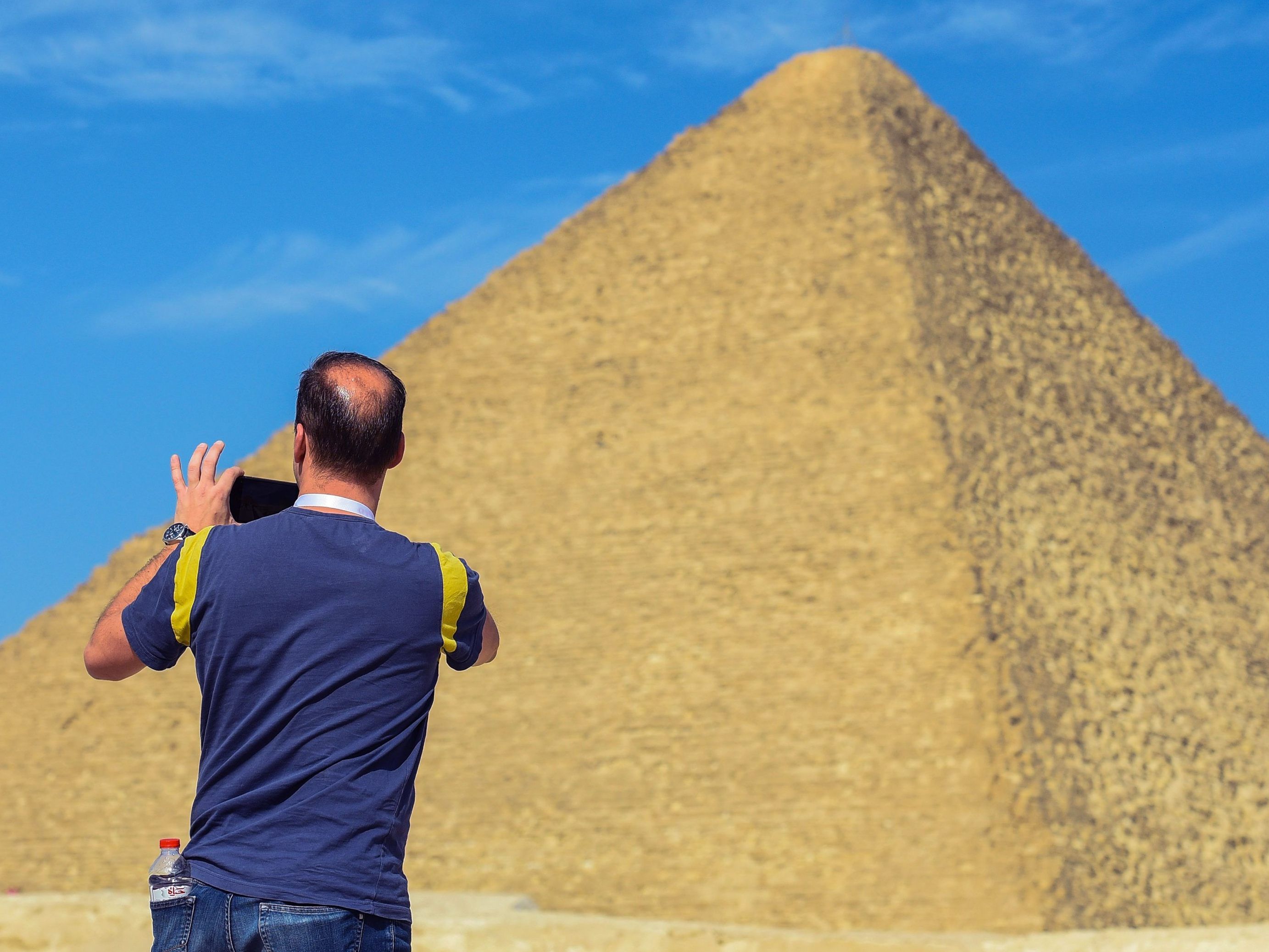 Die originale Cheops-Pyramide in Ägypten.