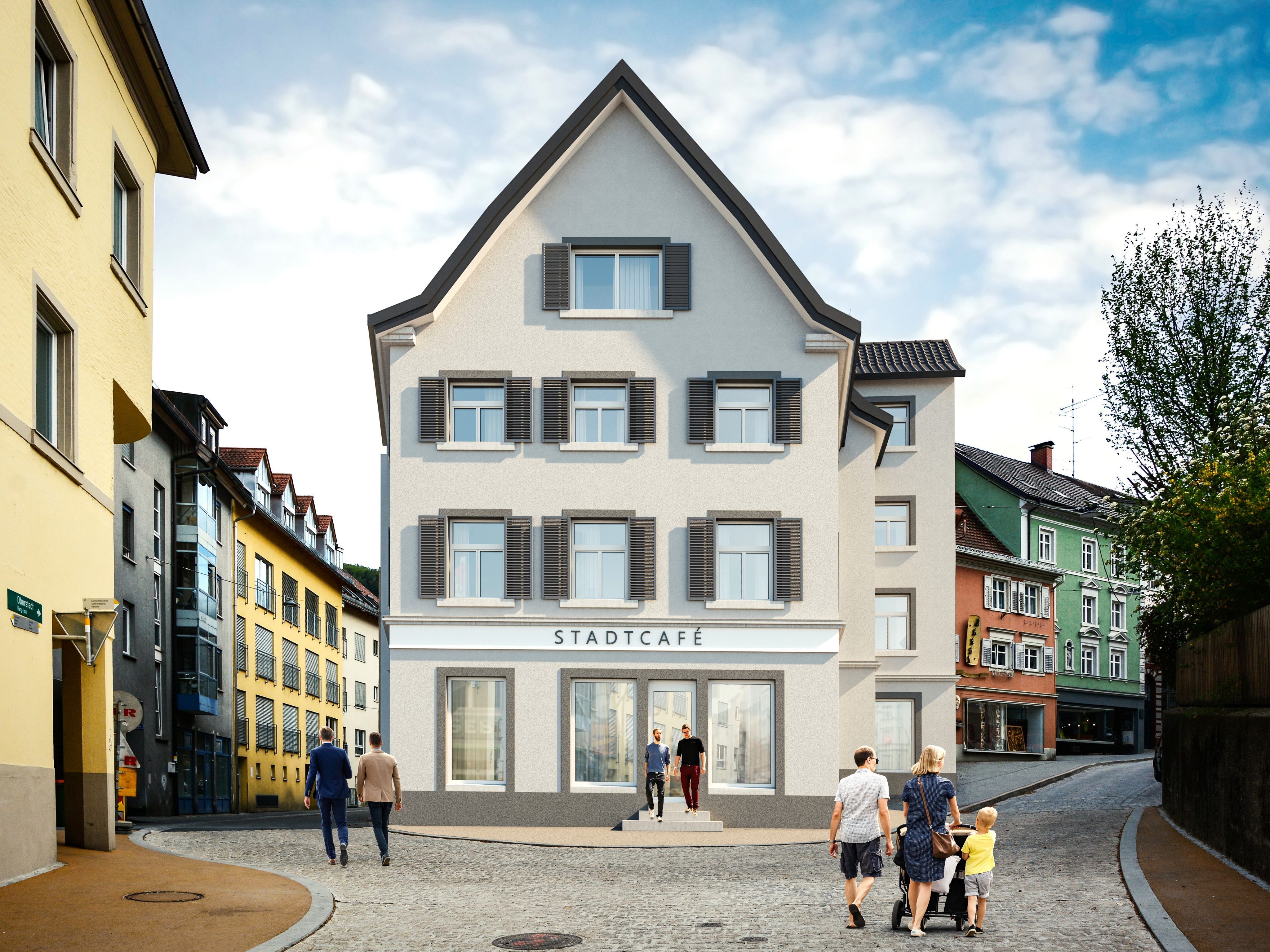In der Bregenzer Kirchstraße entsteht ein neues Wohn- und Gastroprojekt.