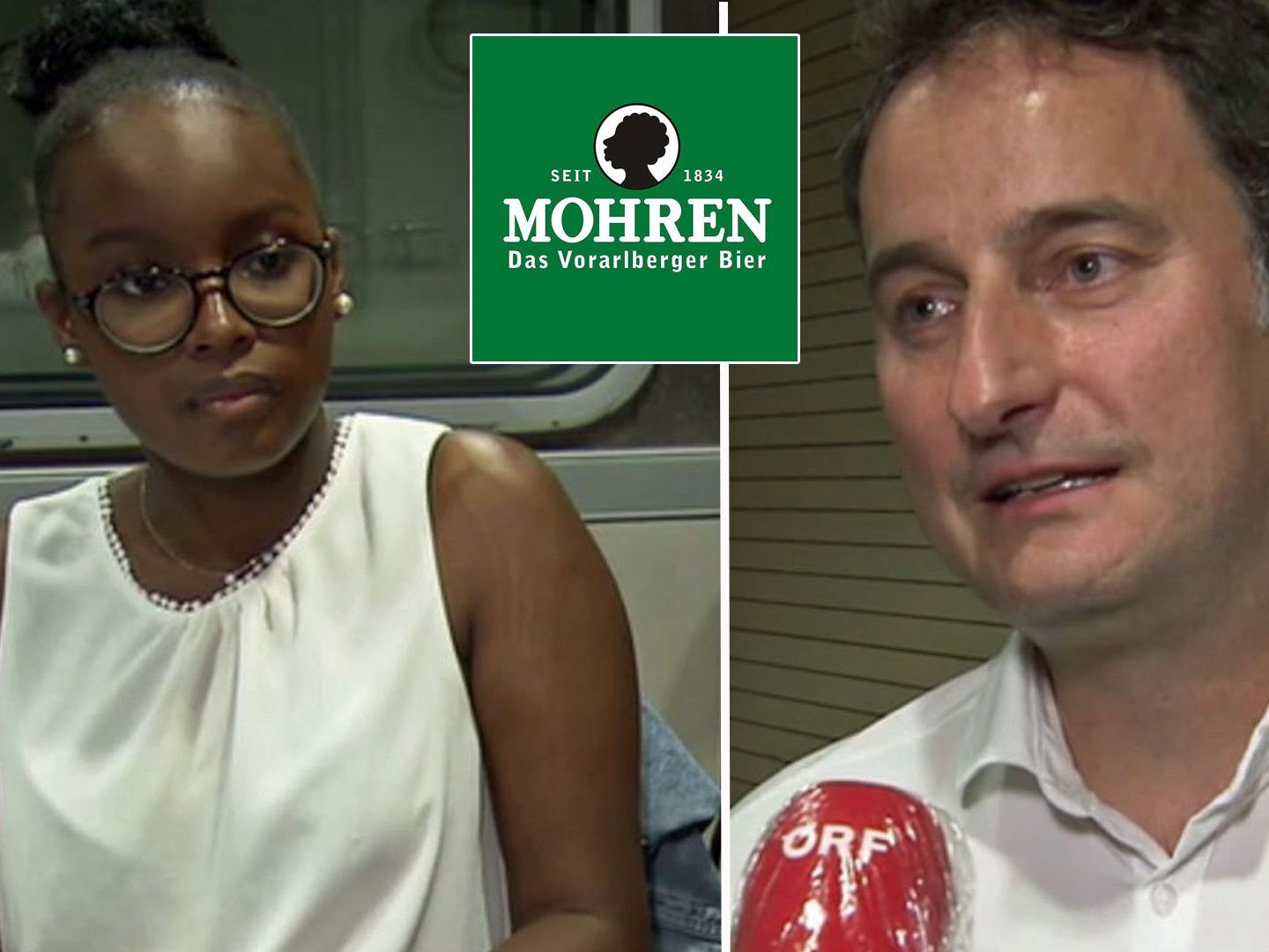 BLM-Aktivistin Vanessa Edionwe (links) und Mohren-Chef Thomas Pachole.