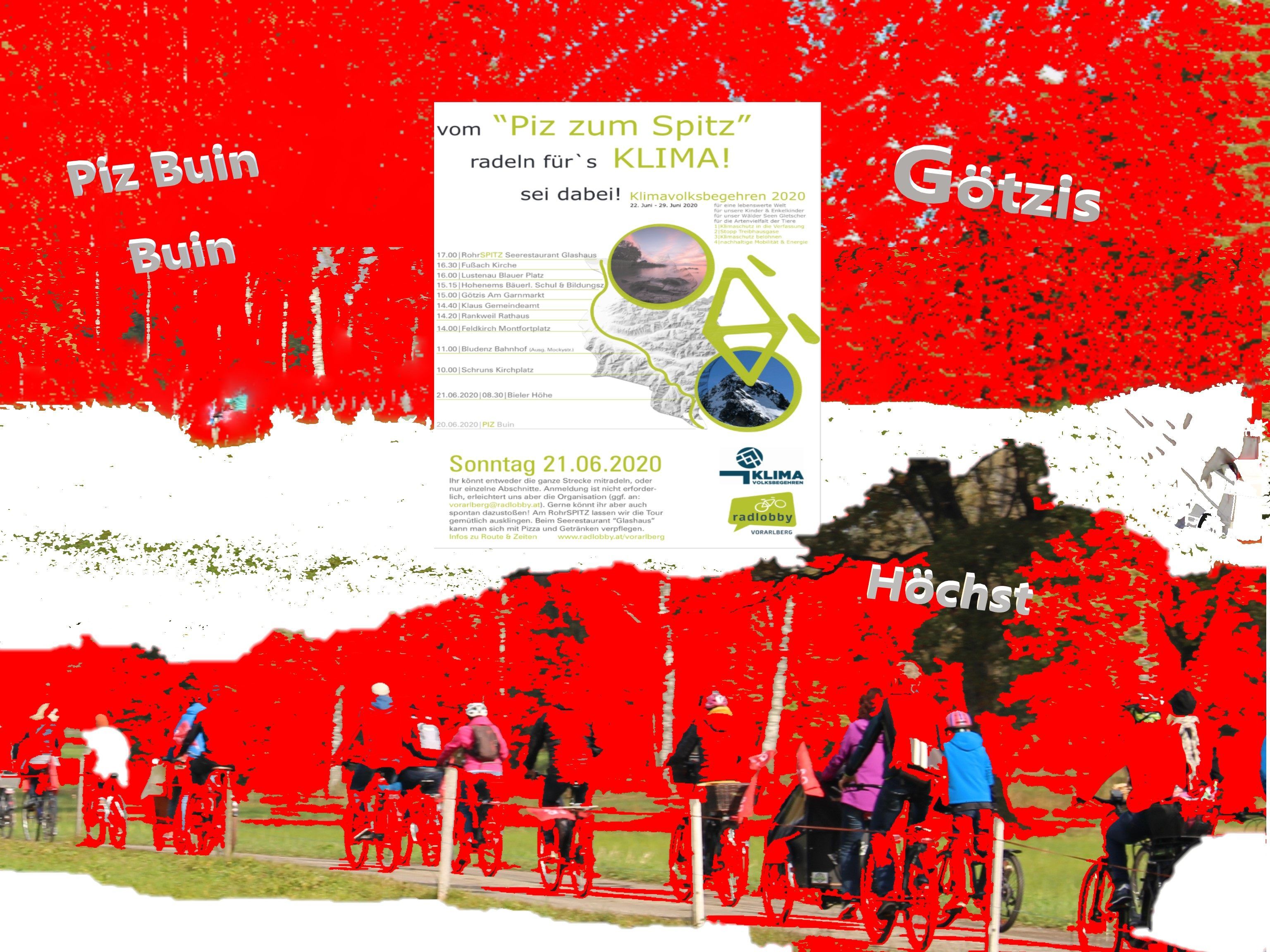 Radlobby Vorarlberg im Einsatz fürs Klimavolksbegehren. Radlobby Vorarlberg im Einsatz fürs Klimavolksbegehren.