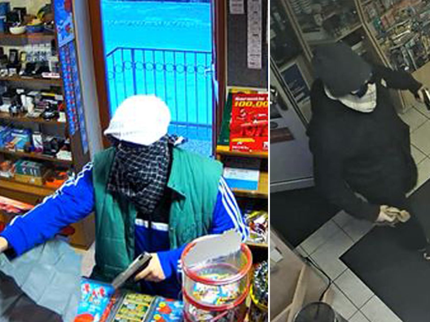 Der Räuber war bei seinen Überfällen immer vollverschleiert.