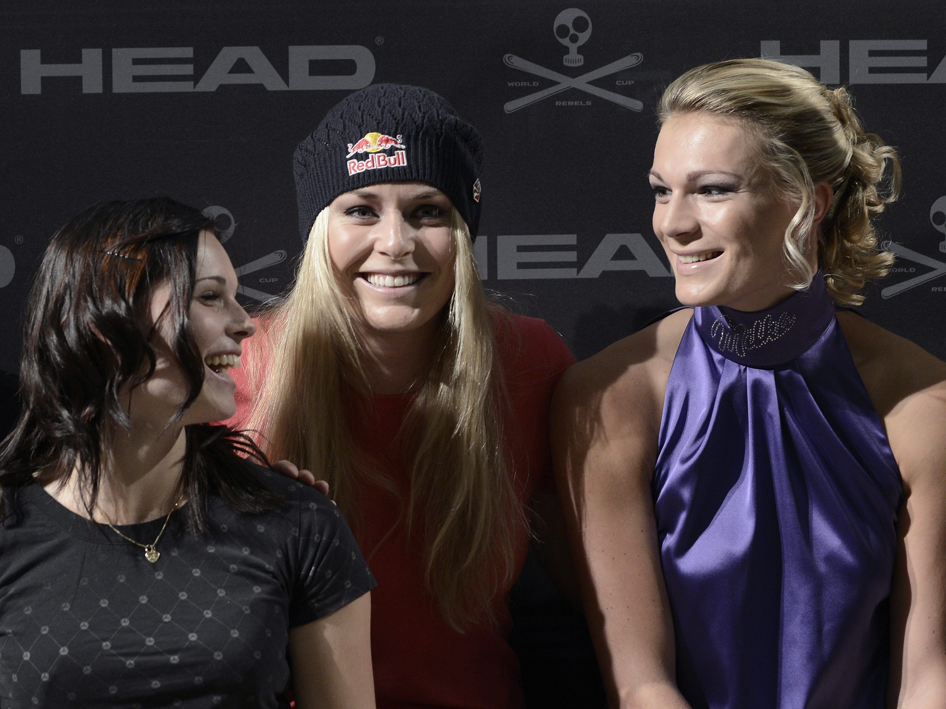 Anna Veith, Lindsey Vonn und Maria Höfl-Riesch.