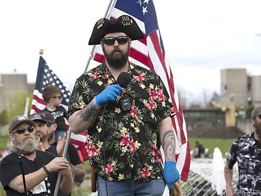 Vertreter einer rechtsextremen Gruppe in den USA Vertreter einer rechtsextremen Gruppe in den USA