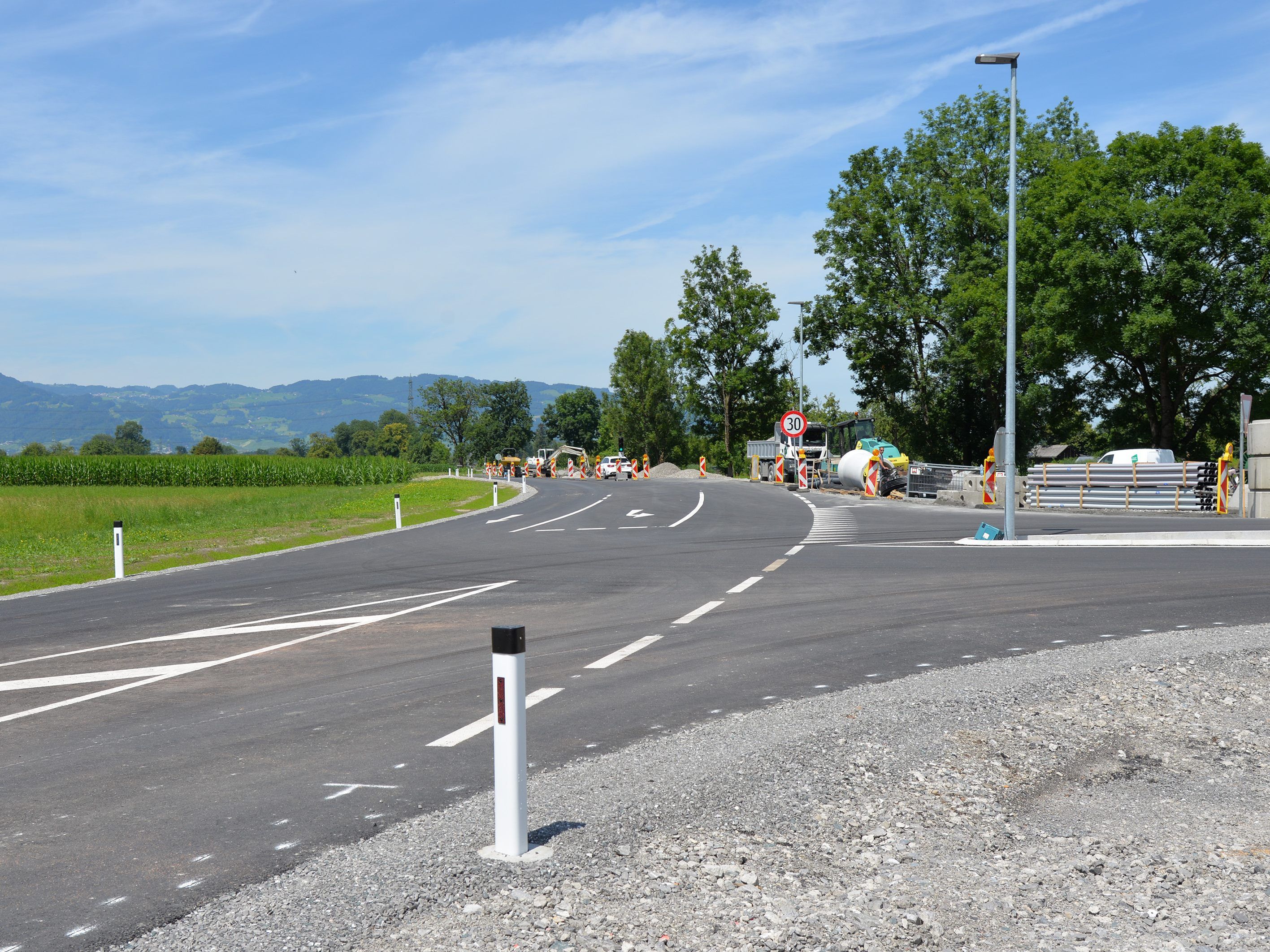 Die Bauarbeiten für den neuen Autobahnanschluss sind in vollem Gange.
