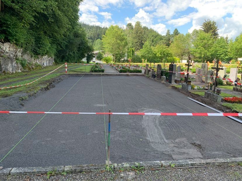Neue Urnengräber auf dem Waldfriedhof entstehen