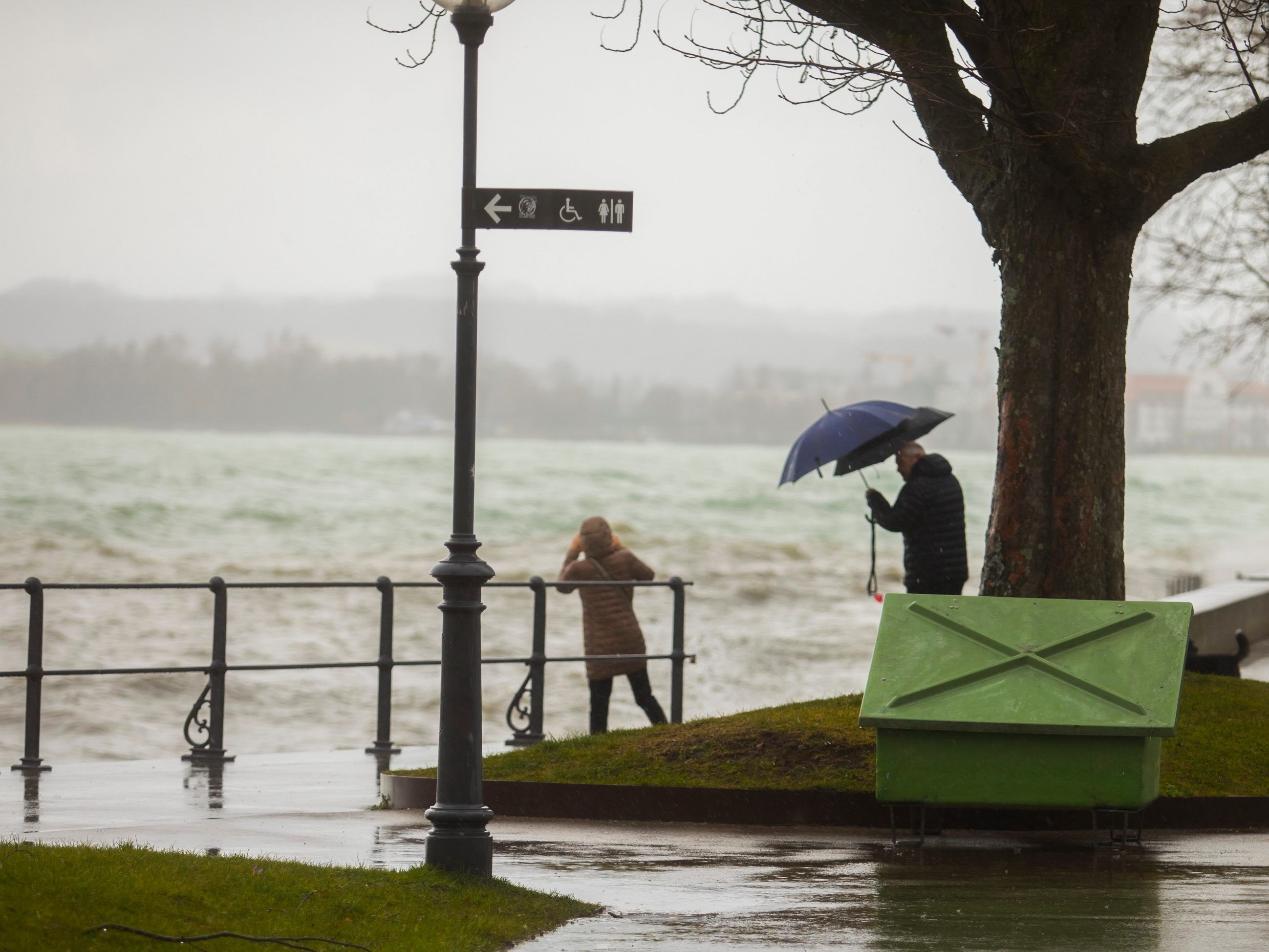 Unwetter an der Bregenzer Molo - Archivbild Unwetter an der Bregenzer Molo - Archivbild